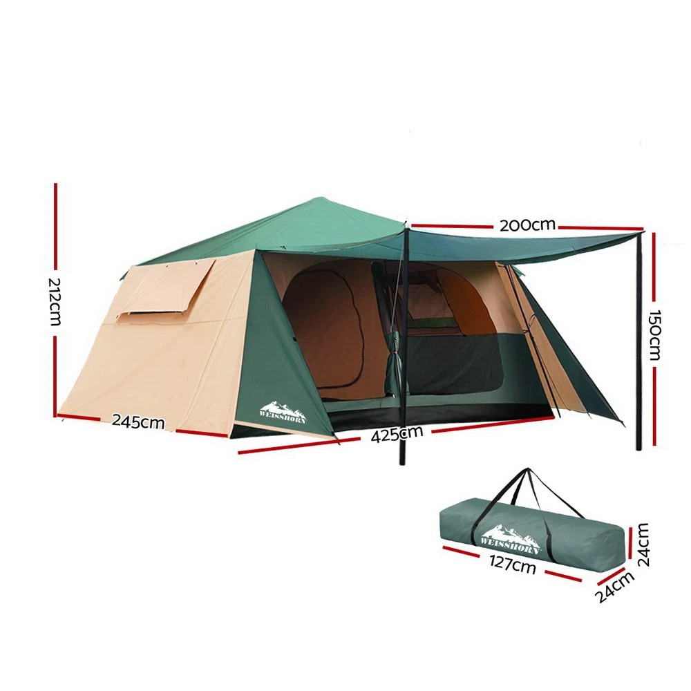 2 Weisshorn Instant Pop up Camping Tent 8 Person Outdoor Hiking Tents Dome - Multi, 2 of 6