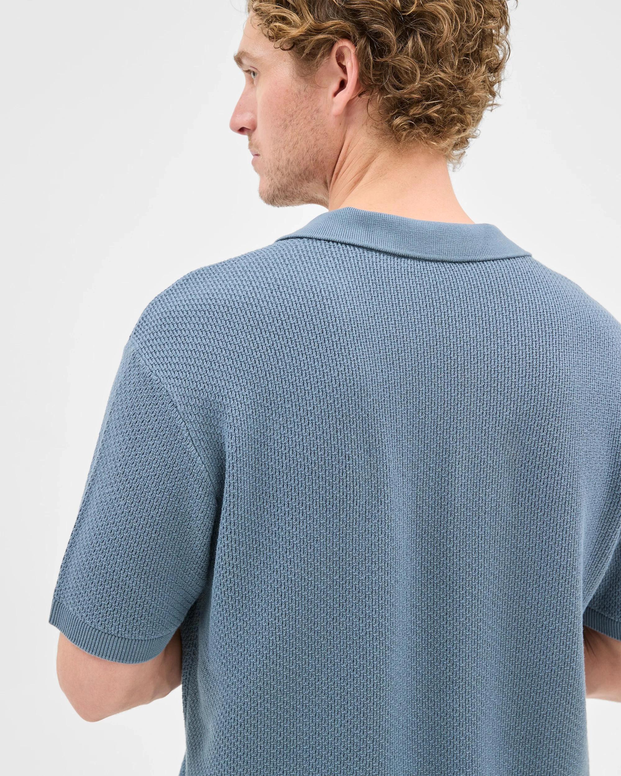 6 Target Australian Cotton Knitted Polo Top FADED BLUE, 6 of 8