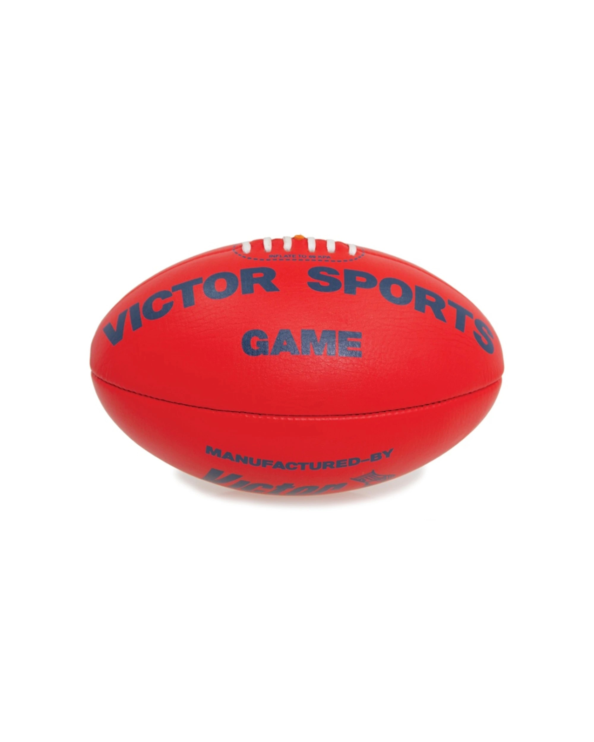 1 Victor Sports AFL Leather Game Ball Quality Material Size 5 - Red, 1 of 4