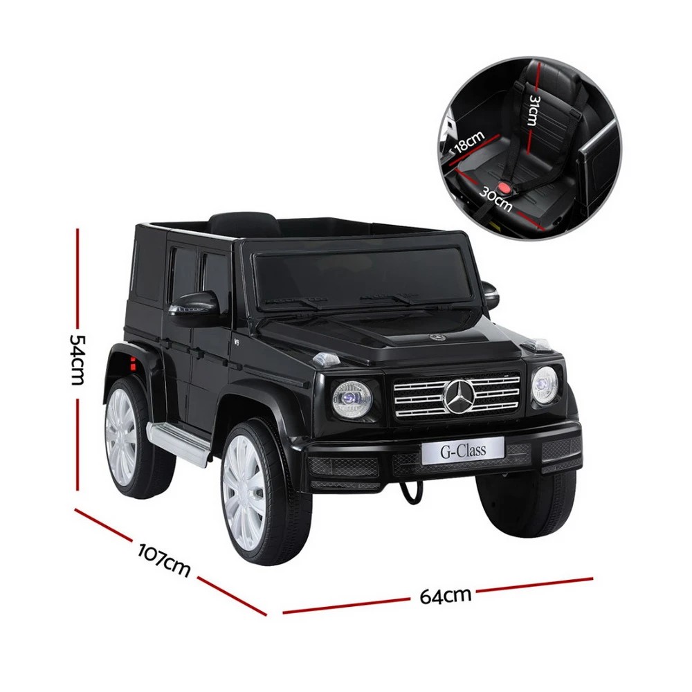 2 Kids Ride On Car Licensed Mercedes Benz G500 Electric Toys Horn Remote 12V - Black, 2 of 5