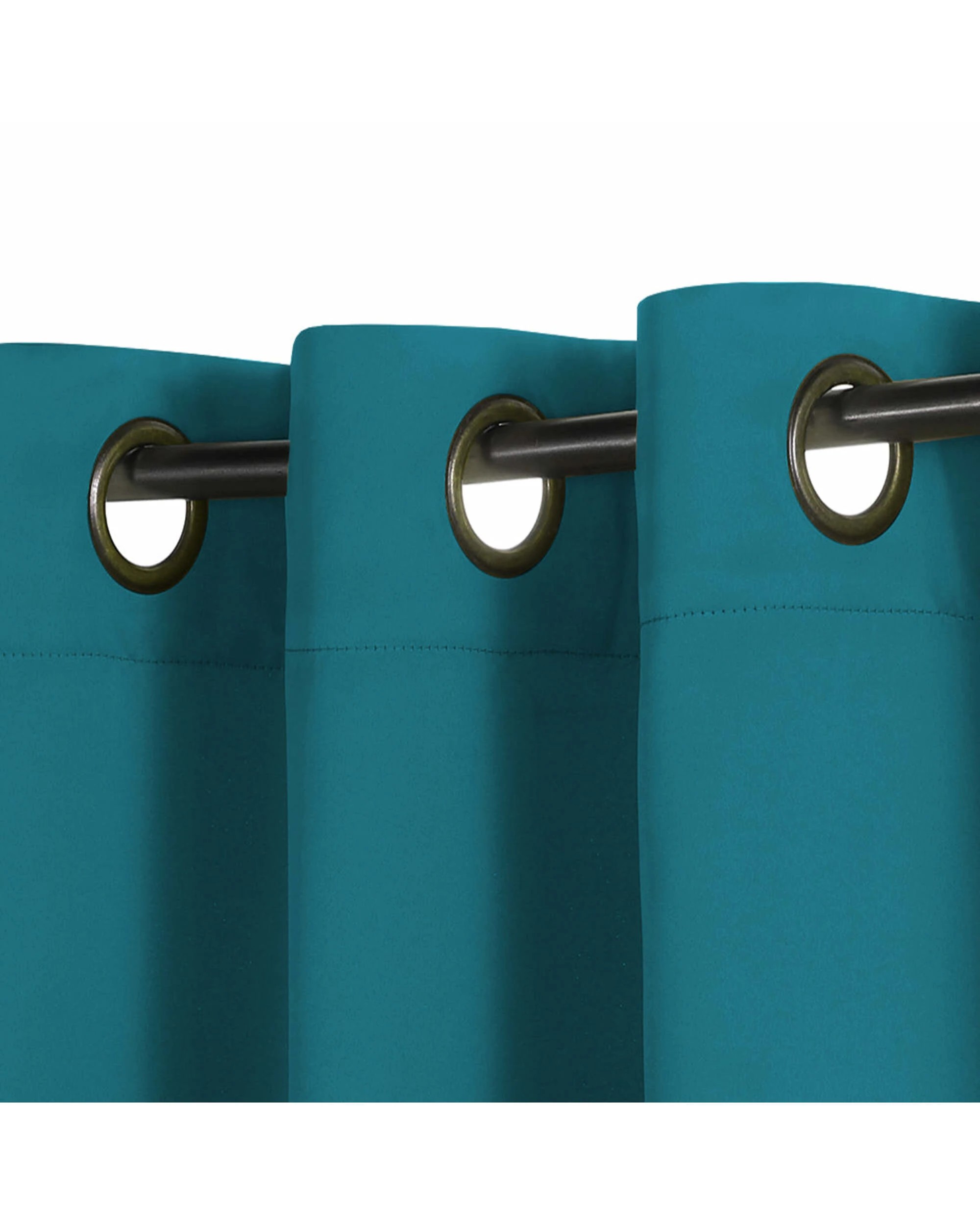 3 Smarcute Blockout Grommet Solid Curtain - 2X 132x160cm - Blue, 3 of 4