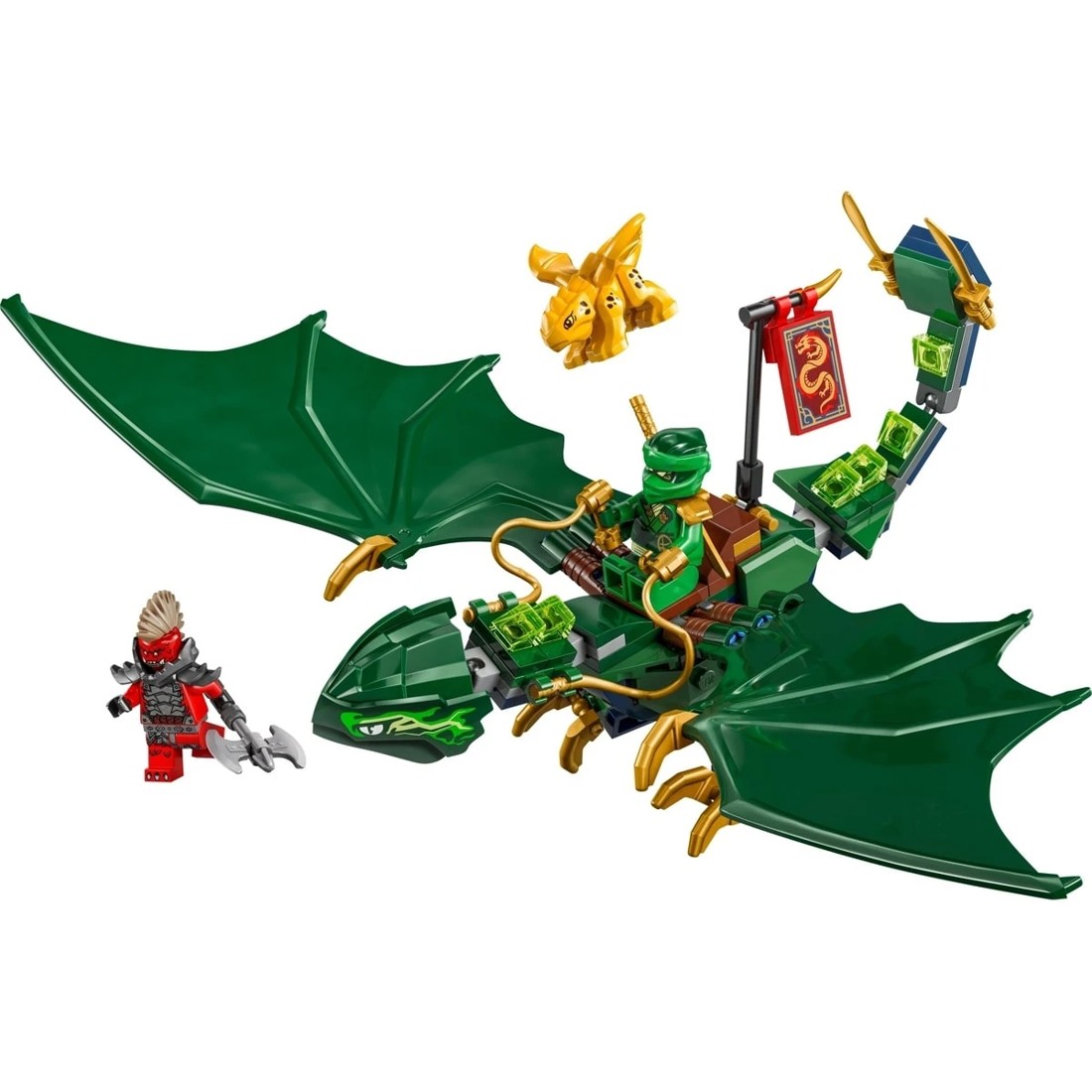 3 LEGO NINJAGO Lloyd's Green Forest Dragon 71829, 3 of 10