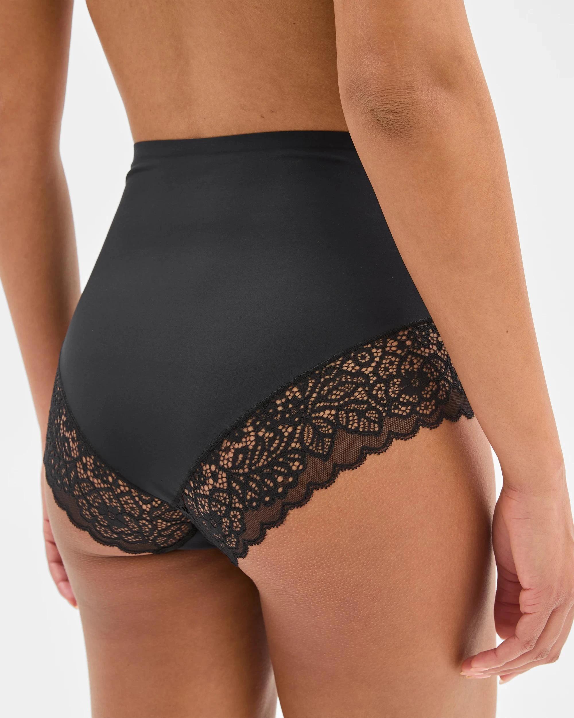 4 Target Woman Luna 2 Pack Smooth Touch Lace Bonded Waist Full Briefs BLACK, 4 of 5