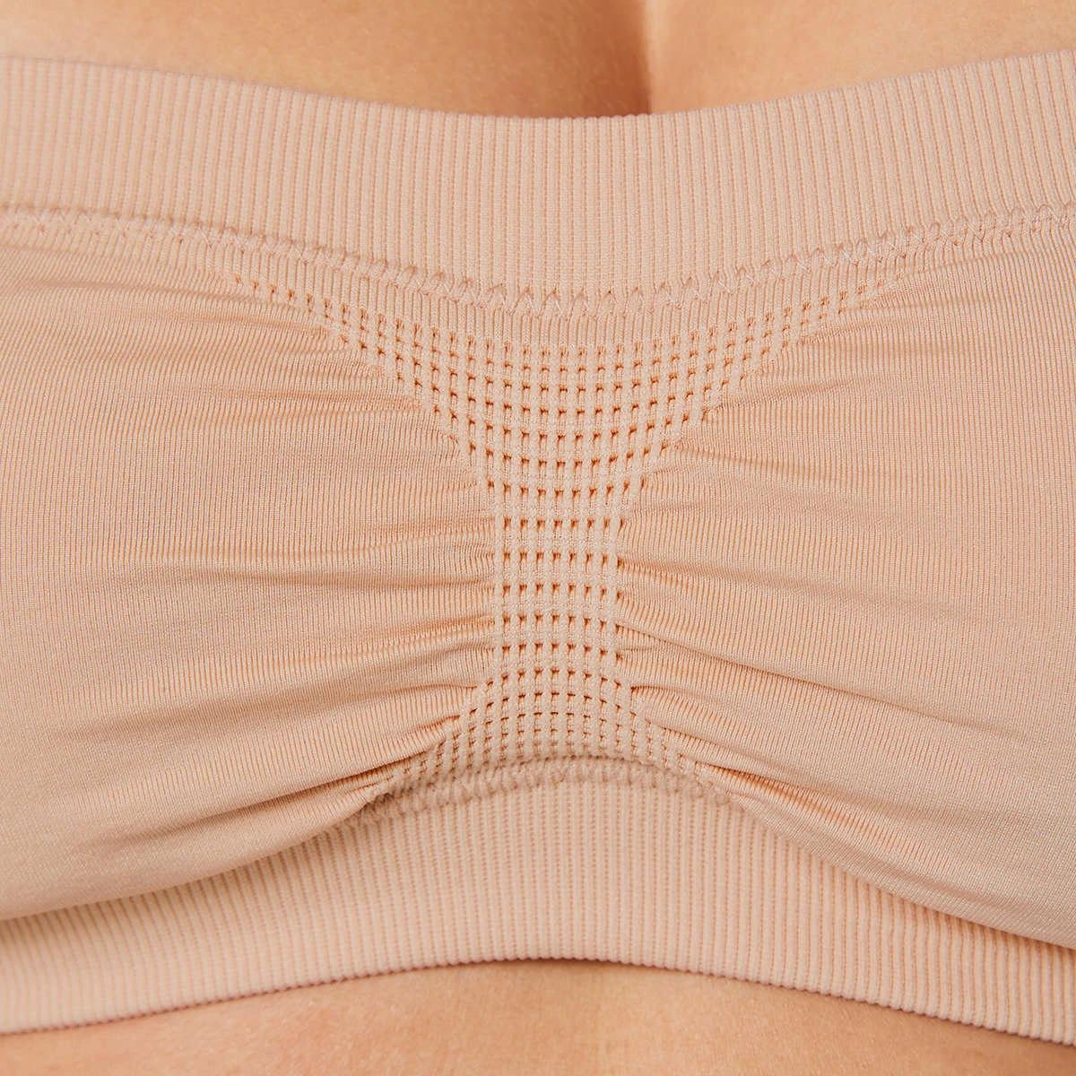 7 2 Pack Seamfree Bandeau BLACK, BEIGE, 7 of 7