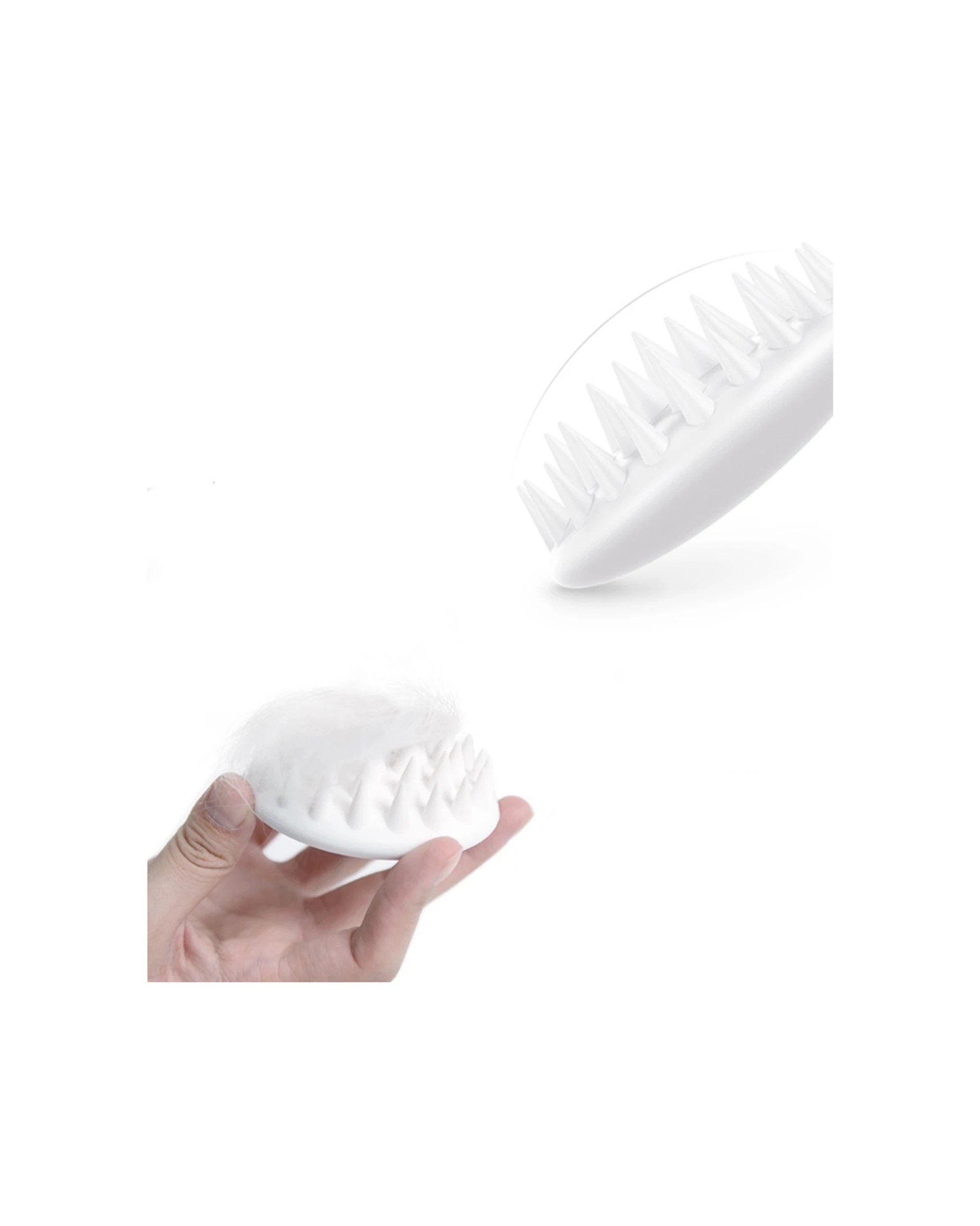 5 Petkit Everclean Massage Comb Pet Grooming Brush Soft Silicone Hair Remover - White, 5 of 8