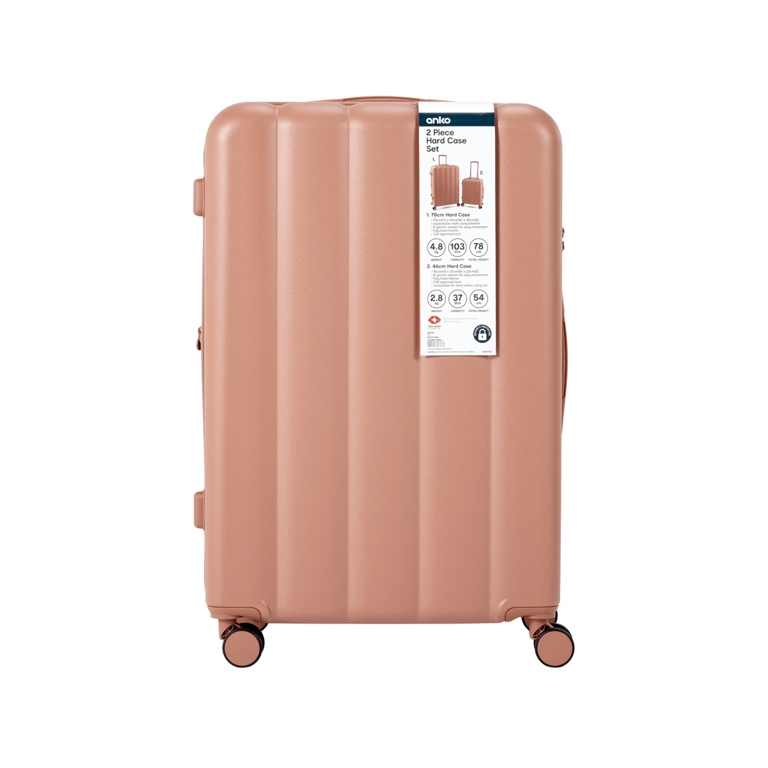 10 2 Piece Hard Case Set - Brown, 10 of 10