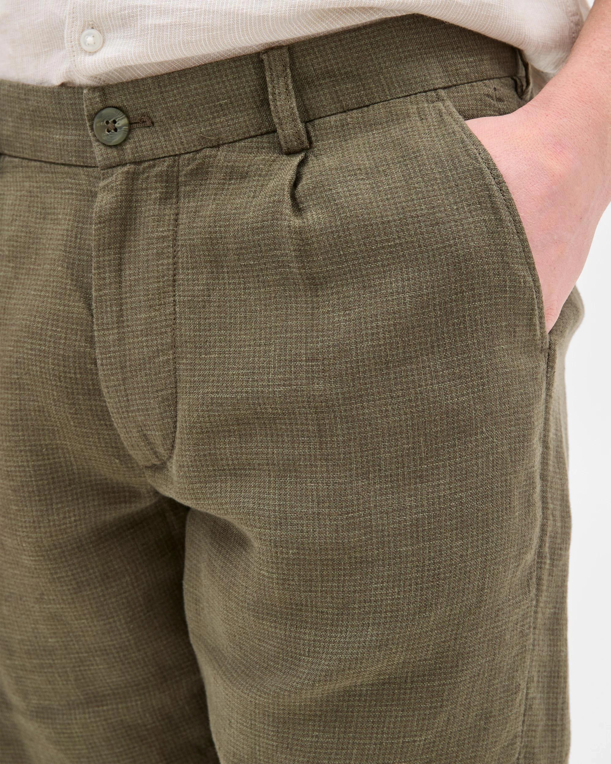 4 Target European Linen Pleated Chino Shorts KHAKI, 4 of 6