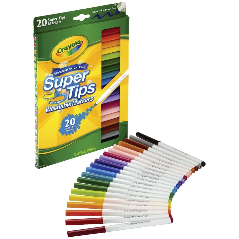 2 Crayola Super Tips Coloured Markers 20 Pack, 2 of 2