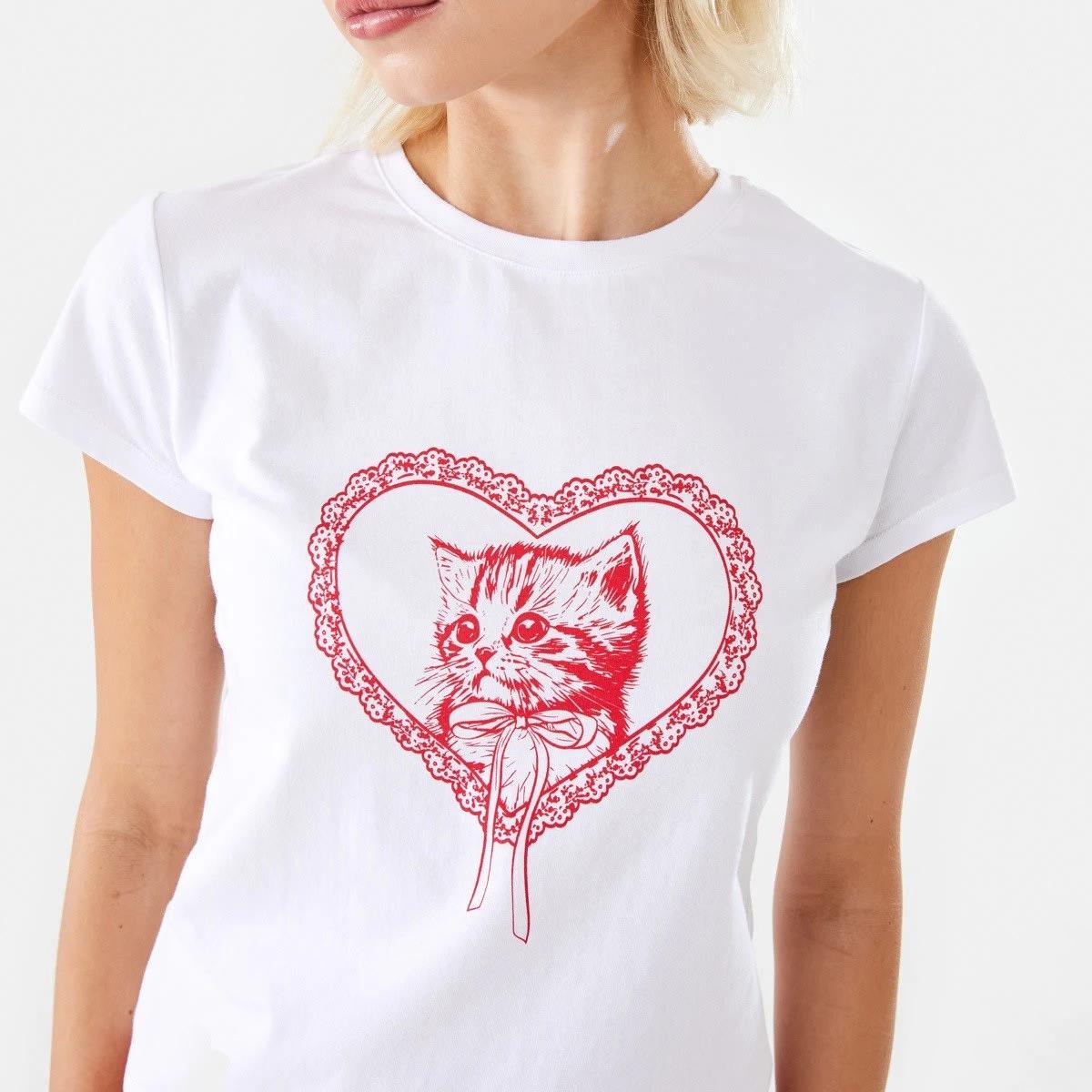 9 Short Sleeve Neat Print T-shirt Cat, 9 of 10