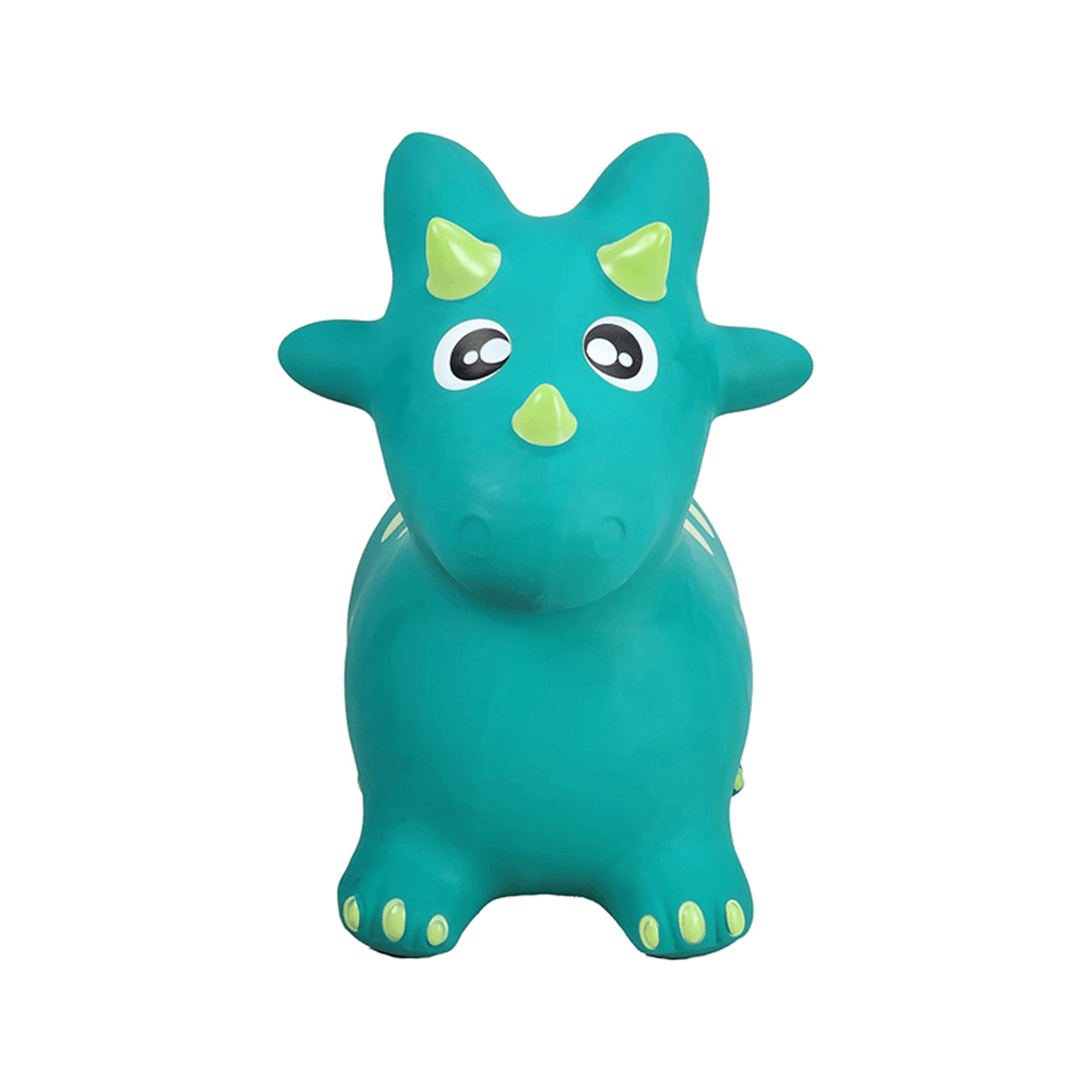 1 Kaper Kidz Bouncy Rider Spike The Triceratops Kids Ride On Toy 12m Teal Colour - Green, 1 of 2