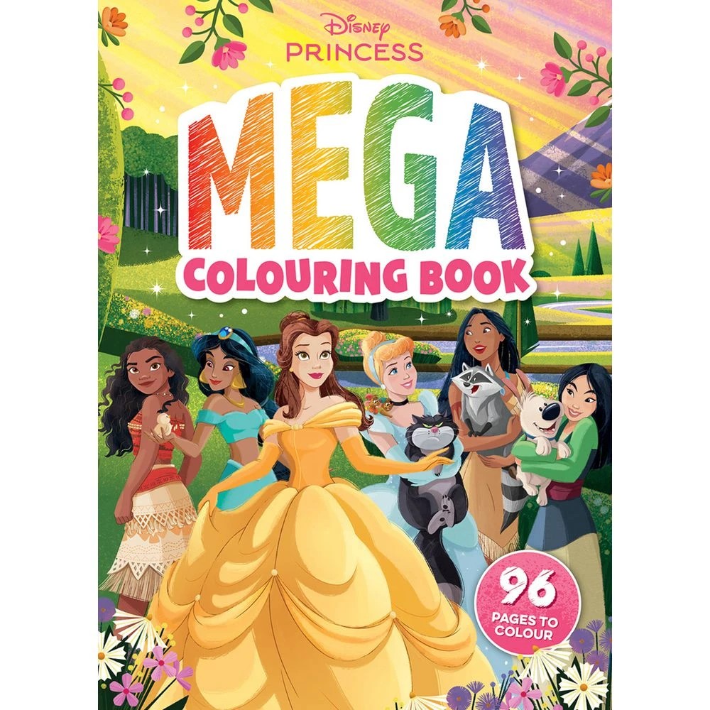 1 Scholastic Mega Colouring Book Disney Princess, 1 of 4