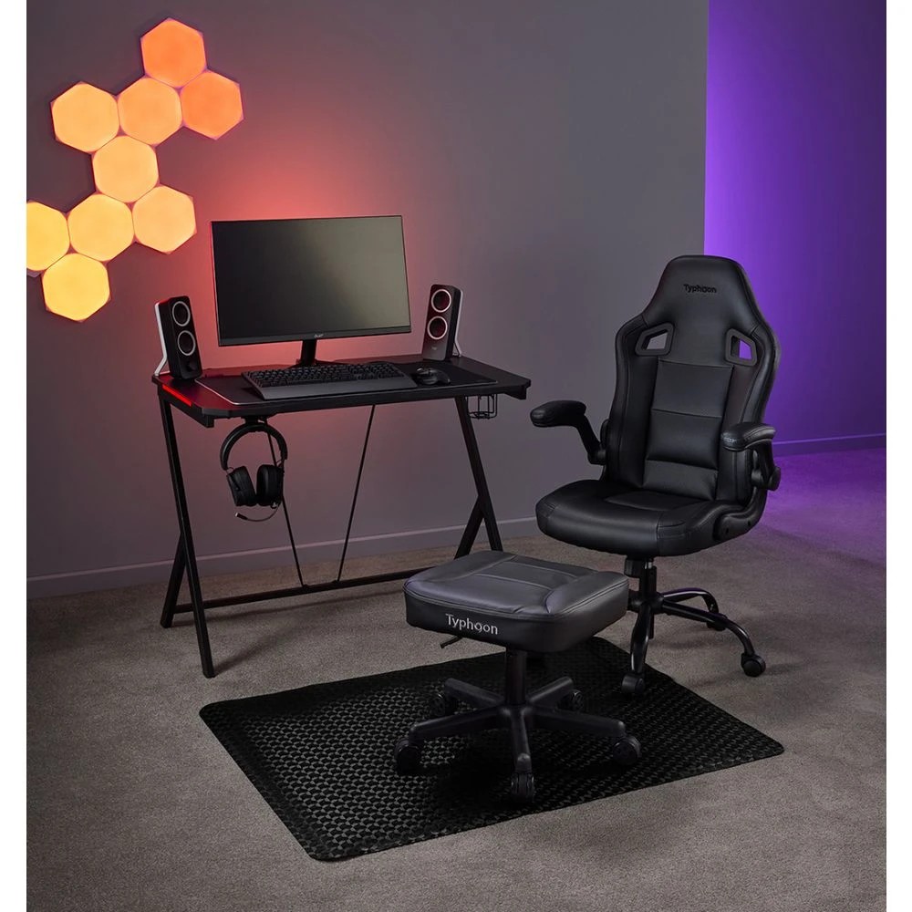 7 Typhoon Bathurst LED Gaming Desk 1000mm Black Desks, Tables and Workstations, 7 of 8