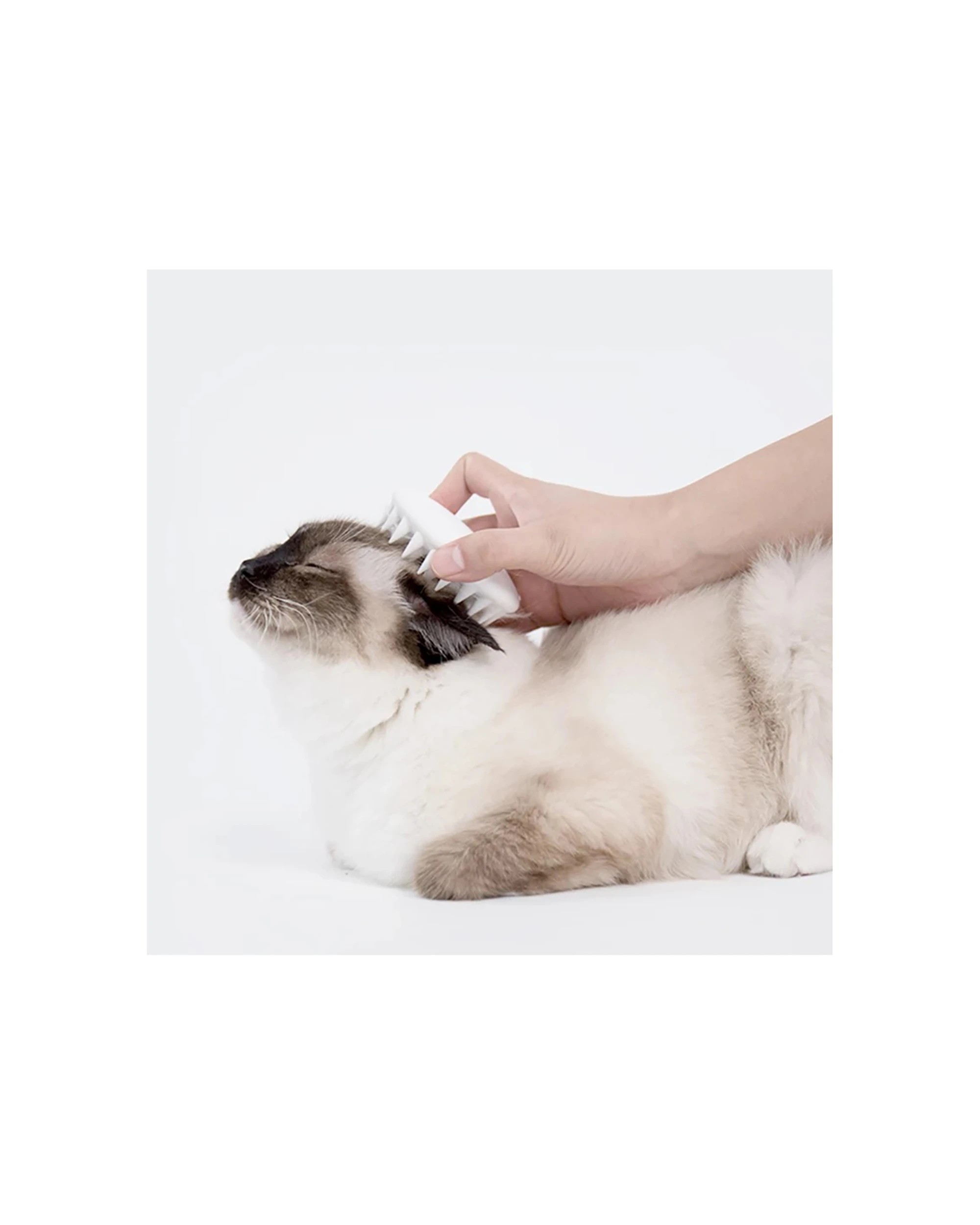 7 Petkit Everclean Massage Comb Pet Grooming Brush Soft Silicone Hair Remover - White, 7 of 8