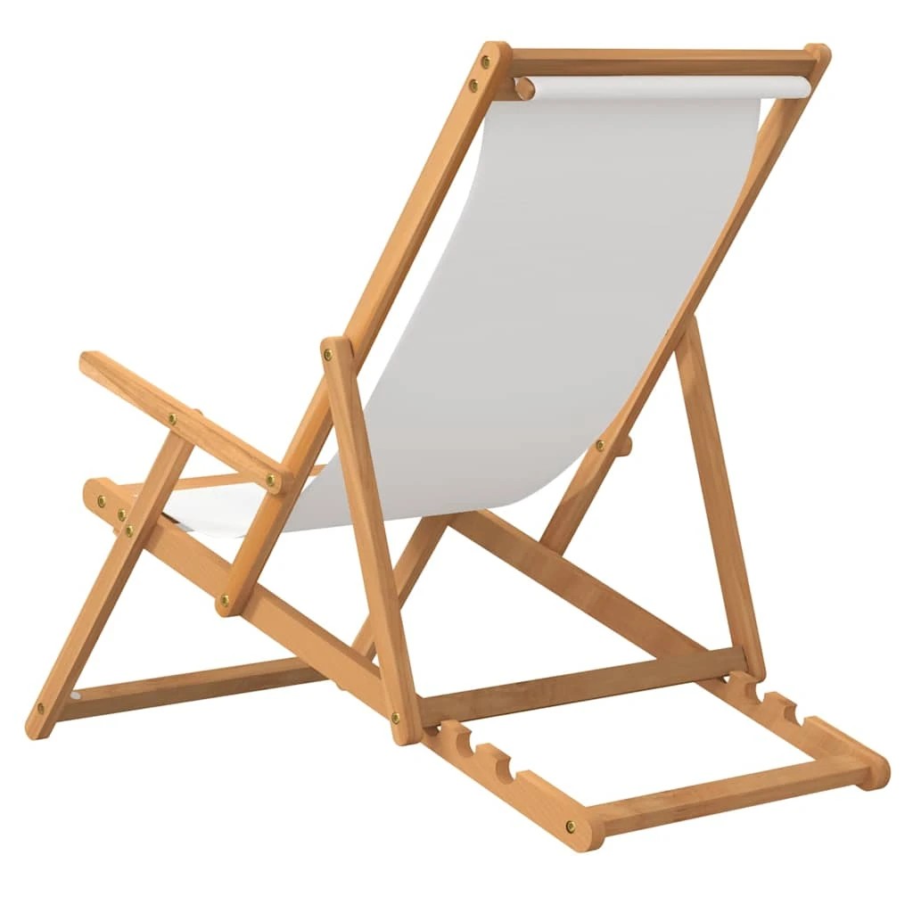 5 vidaXL Beach chair Foldable - Beige, 5 of 9