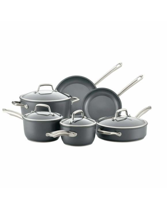 Anolon Accolade Nonstick Induction 10 Piece Cookware Set - Grey