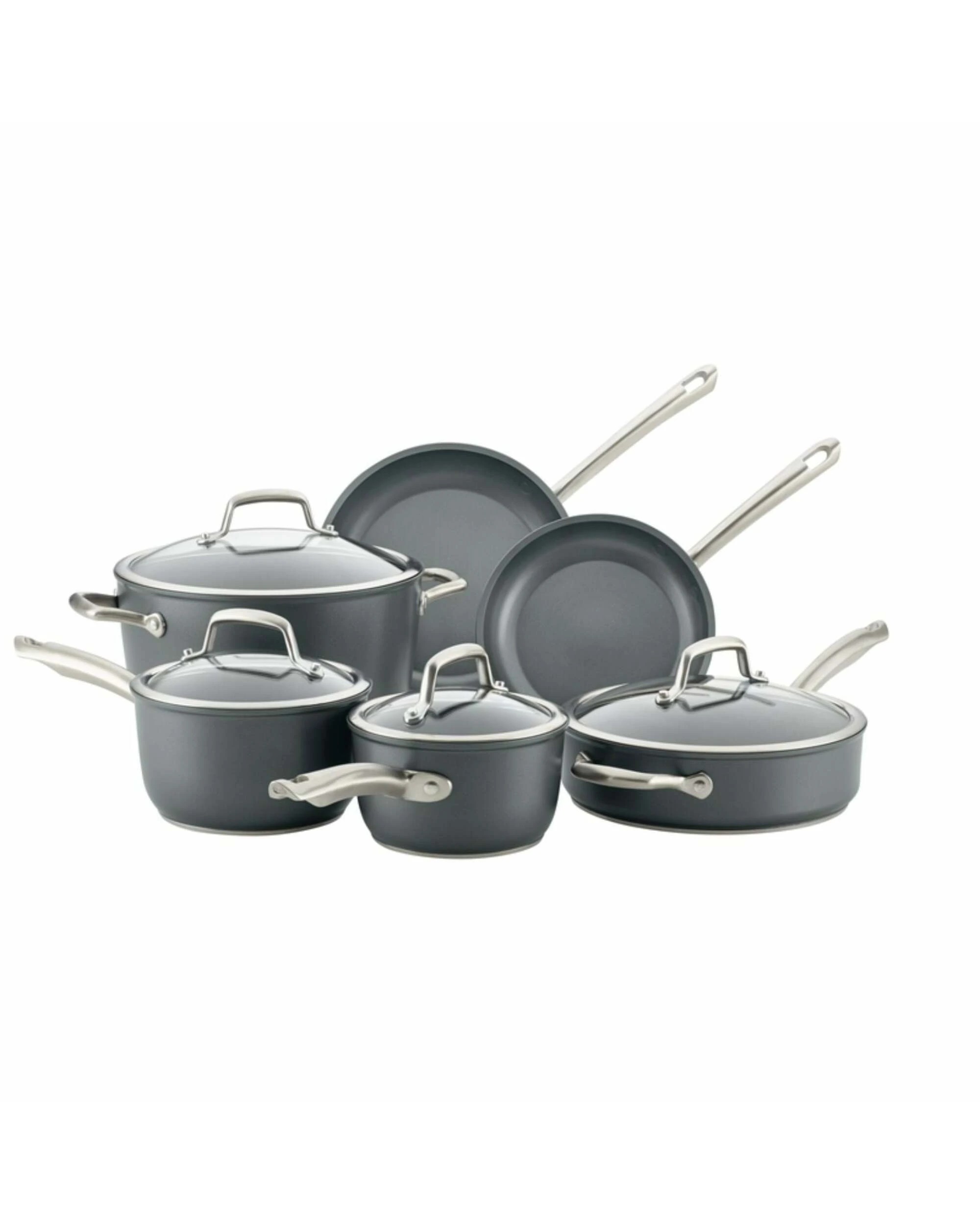 1 Anolon Accolade Nonstick Induction 10 Piece Cookware Set - Grey, 1 of 1