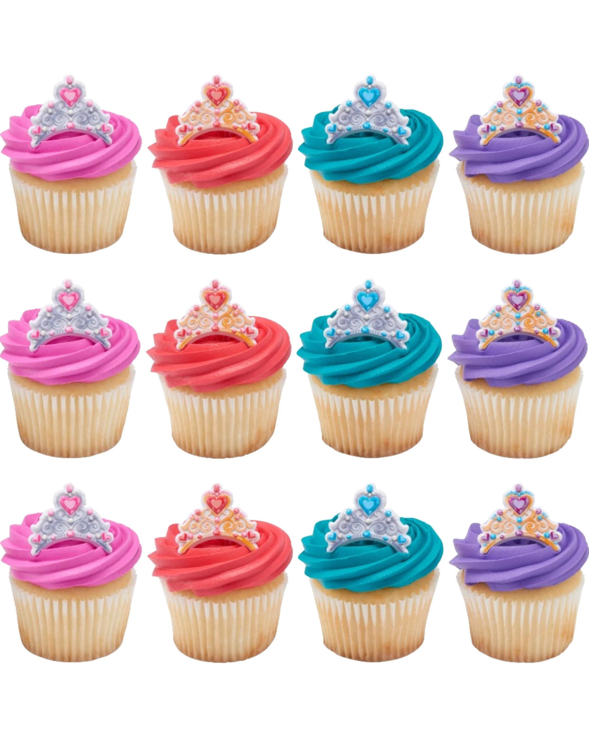 1 DecoPac Crown Jewel Cupcake Rings Pack of 12, 1 of 3