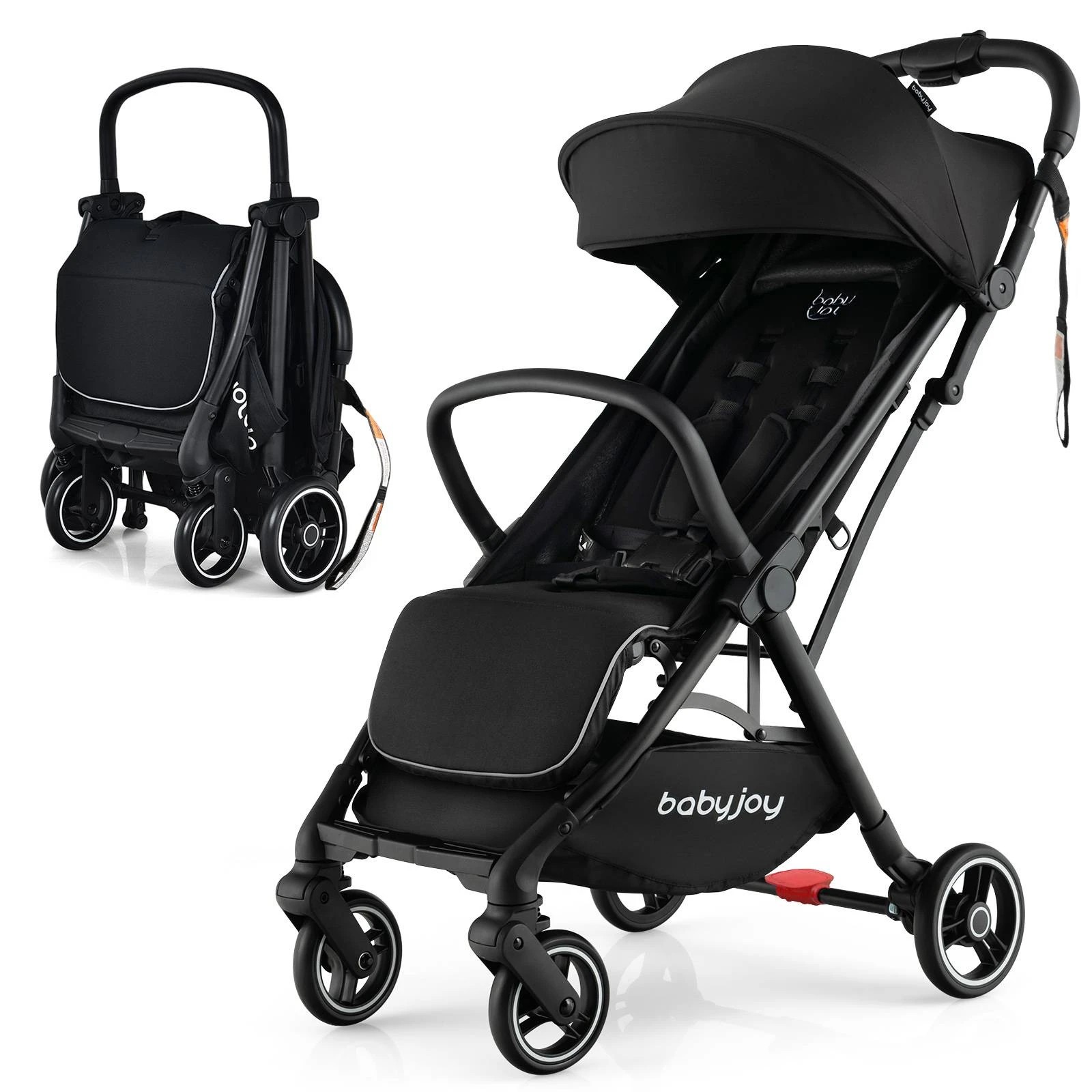 1 Costway Portable Stroller Baby Pram Adjustable Pushchair, 1 of 6