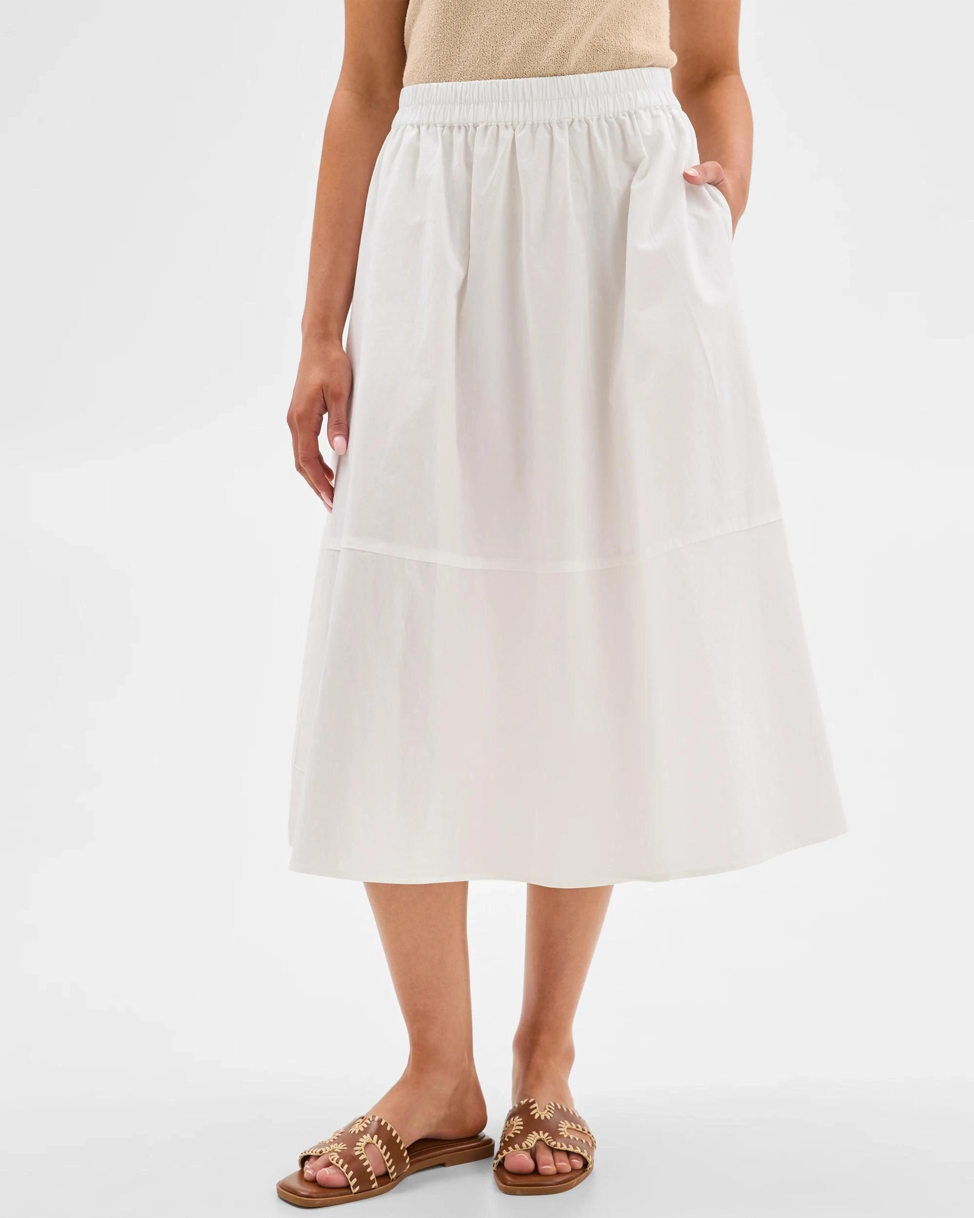 6 Target Petites Australian Cotton Cocoon Skirt WHITE, 6 of 7