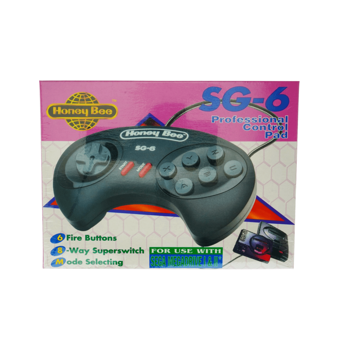 2 Honey Bee Sega Megadrive SG-6 Control Pad, 2 of 2