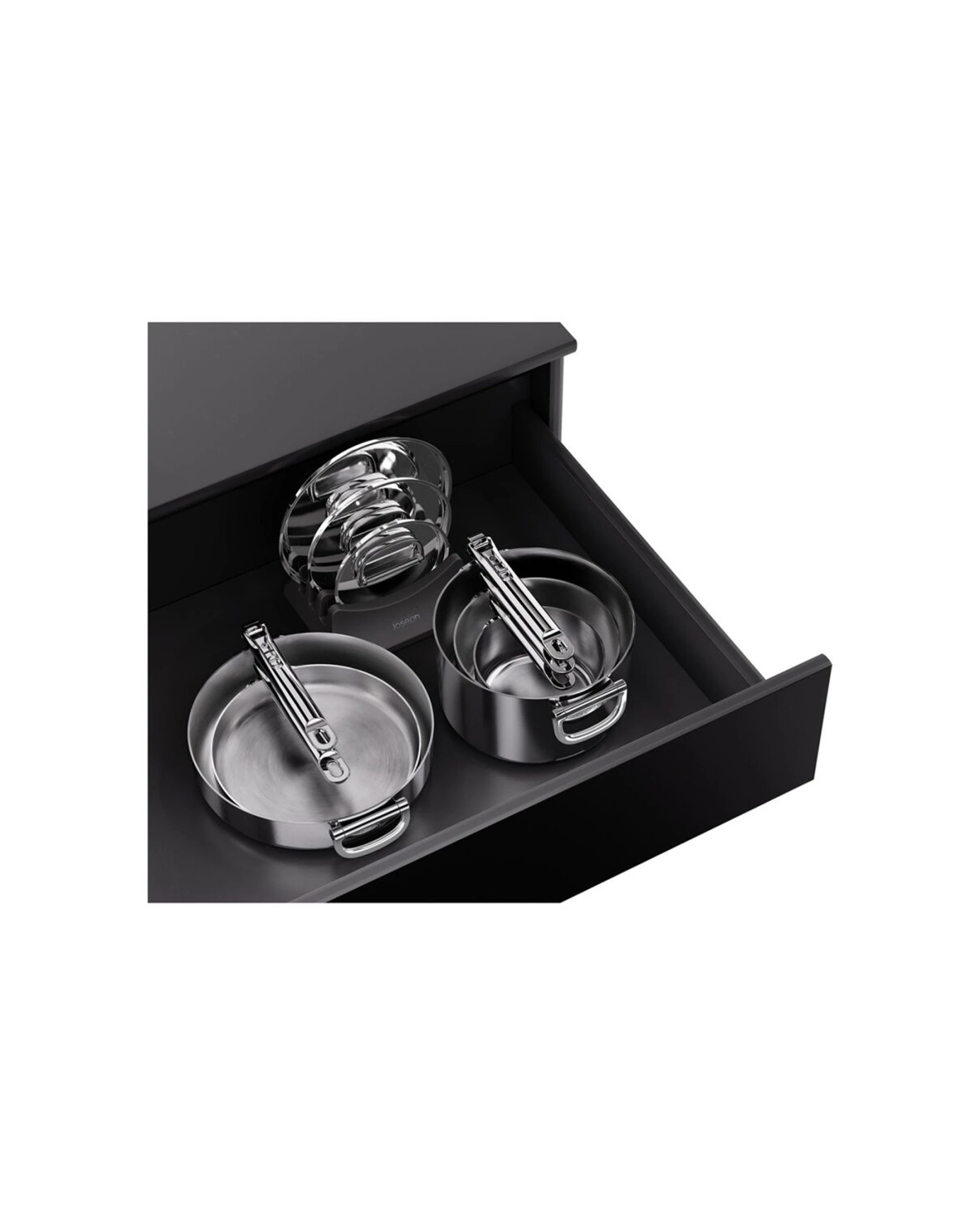 4 Joseph Joseph 5pc Space Saving Induction Cookware Set With Foldable Handle - Silver, 4 of 7