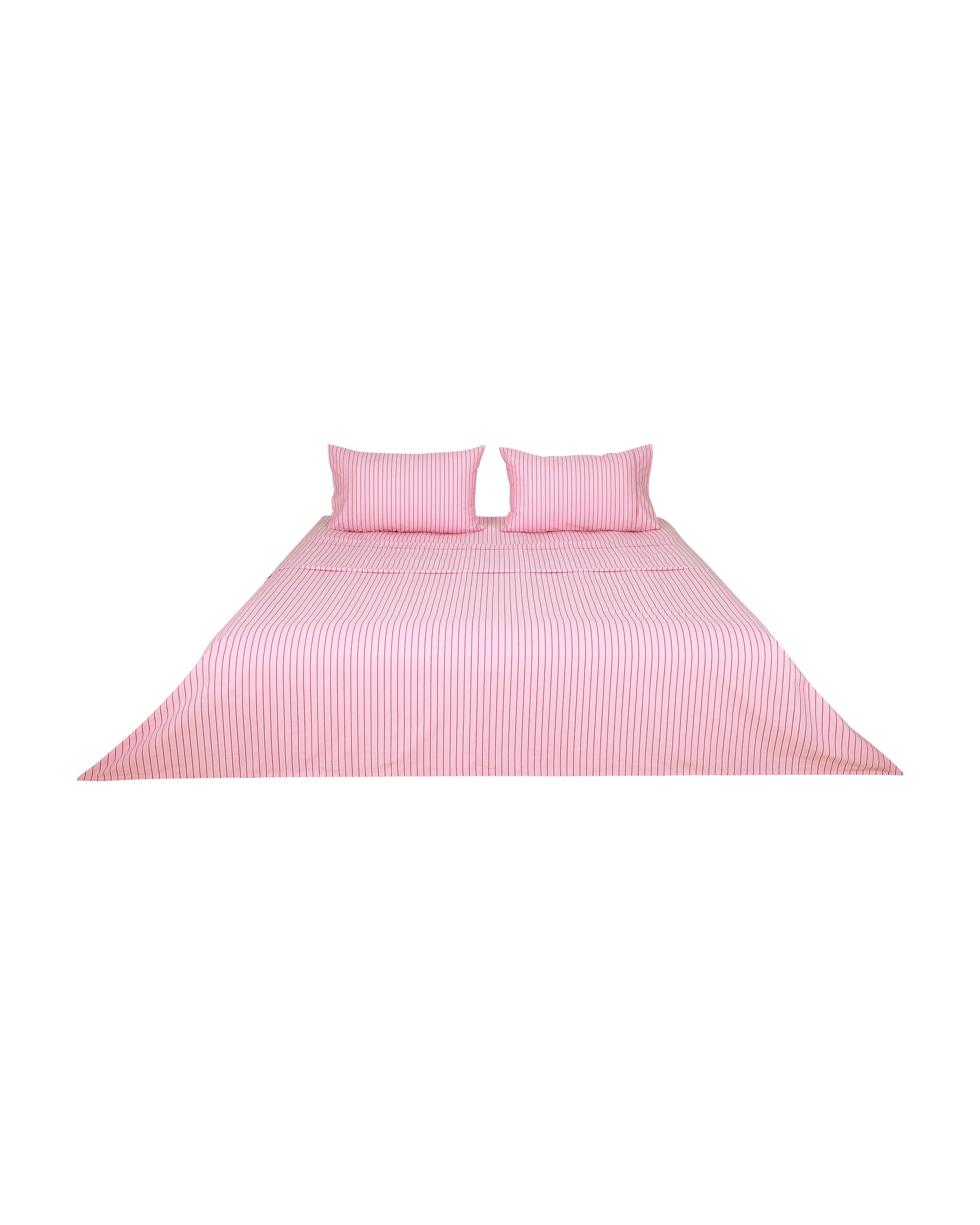 6 250 Thread Count Cotton Stripe Sheet Set - King Bed, Pink, 6 of 7
