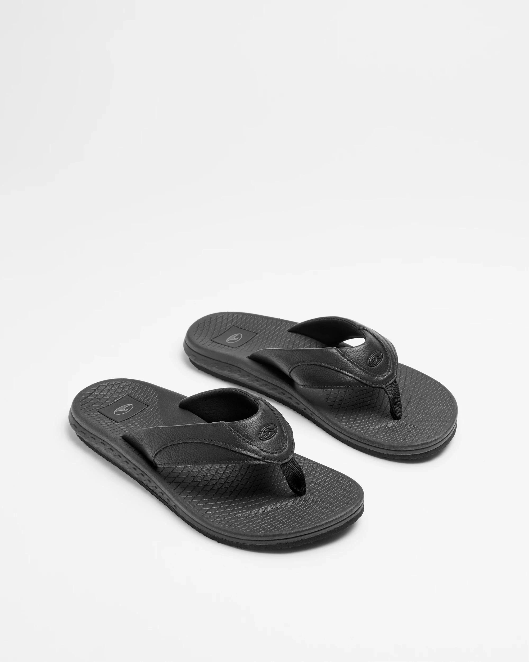 2 Target Man Mens Wide Comfort Thongs BLACK, 2 of 3