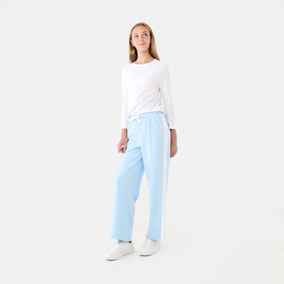 5 Stripe Wide Leg Trackpants Doll Blue, 5 of 8