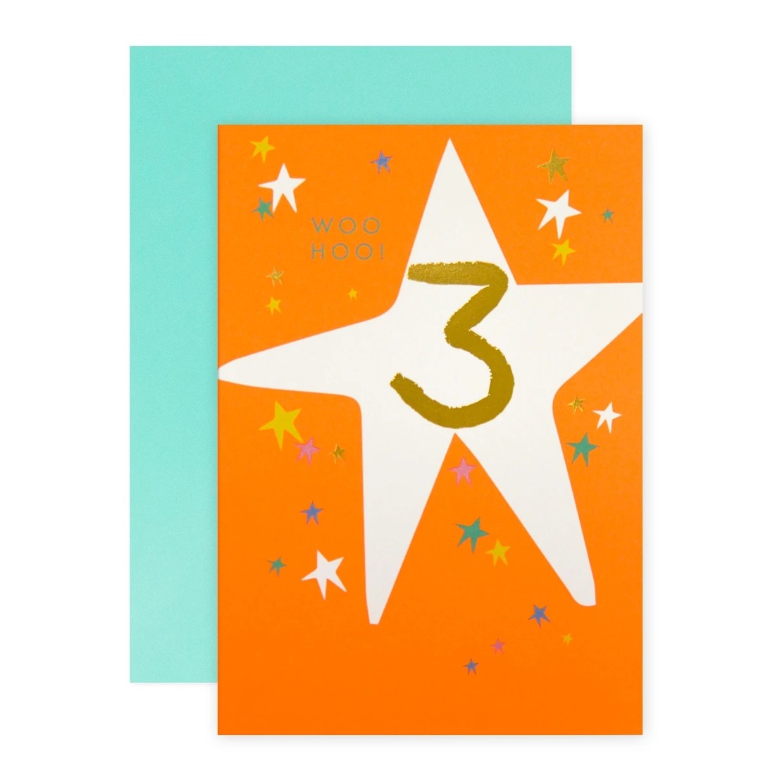 1 Connections from Hallmark 3rd Birthday Card - Neon and Stars, 1 of 3