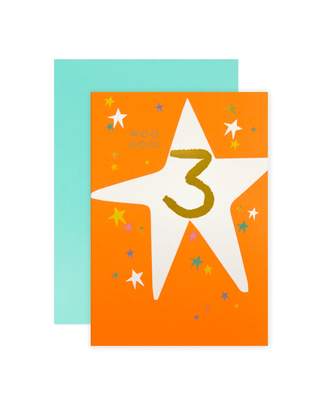 1 Connections from Hallmark 3rd Birthday Card - Neon and Stars, 1 of 3