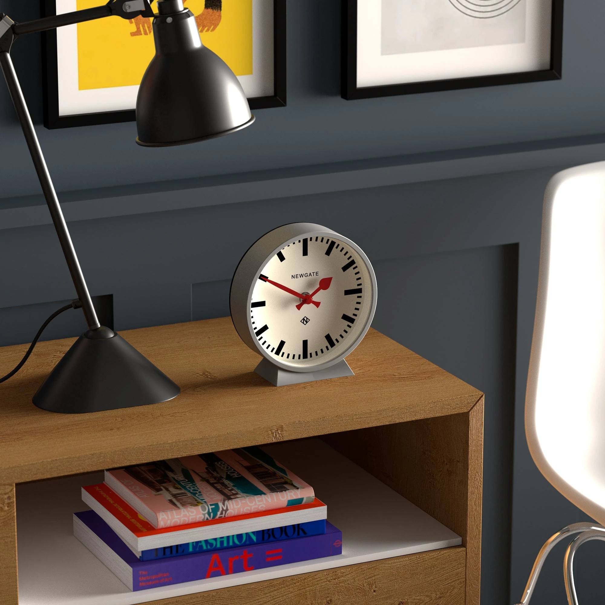 4 Newgate Railway Mantel Clock Posh Grey - Grey, 4 of 4