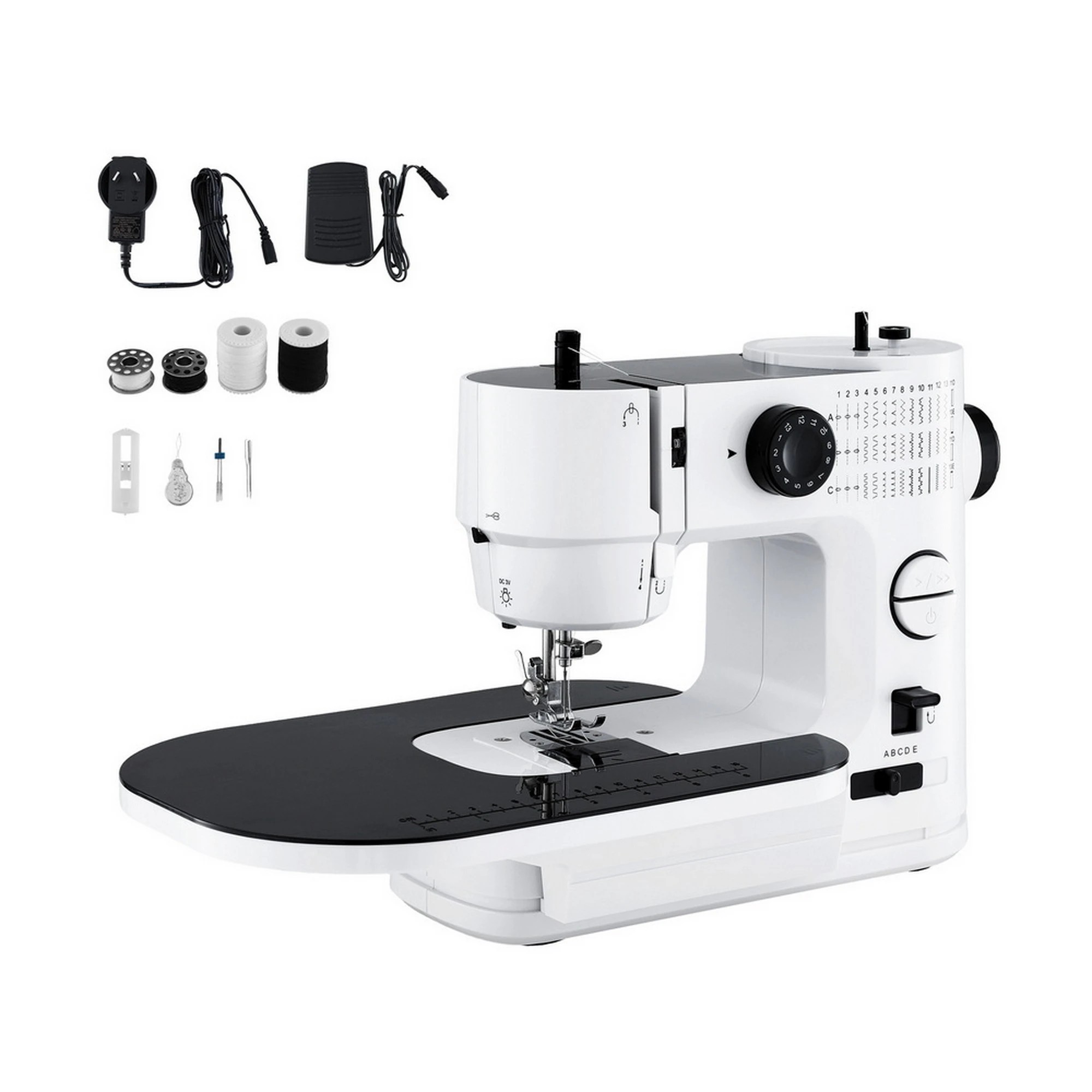 1 Devanti 39 Stitches Mini Sewing Machine Portable Sewing Machine Kit - Multi, 1 of 2