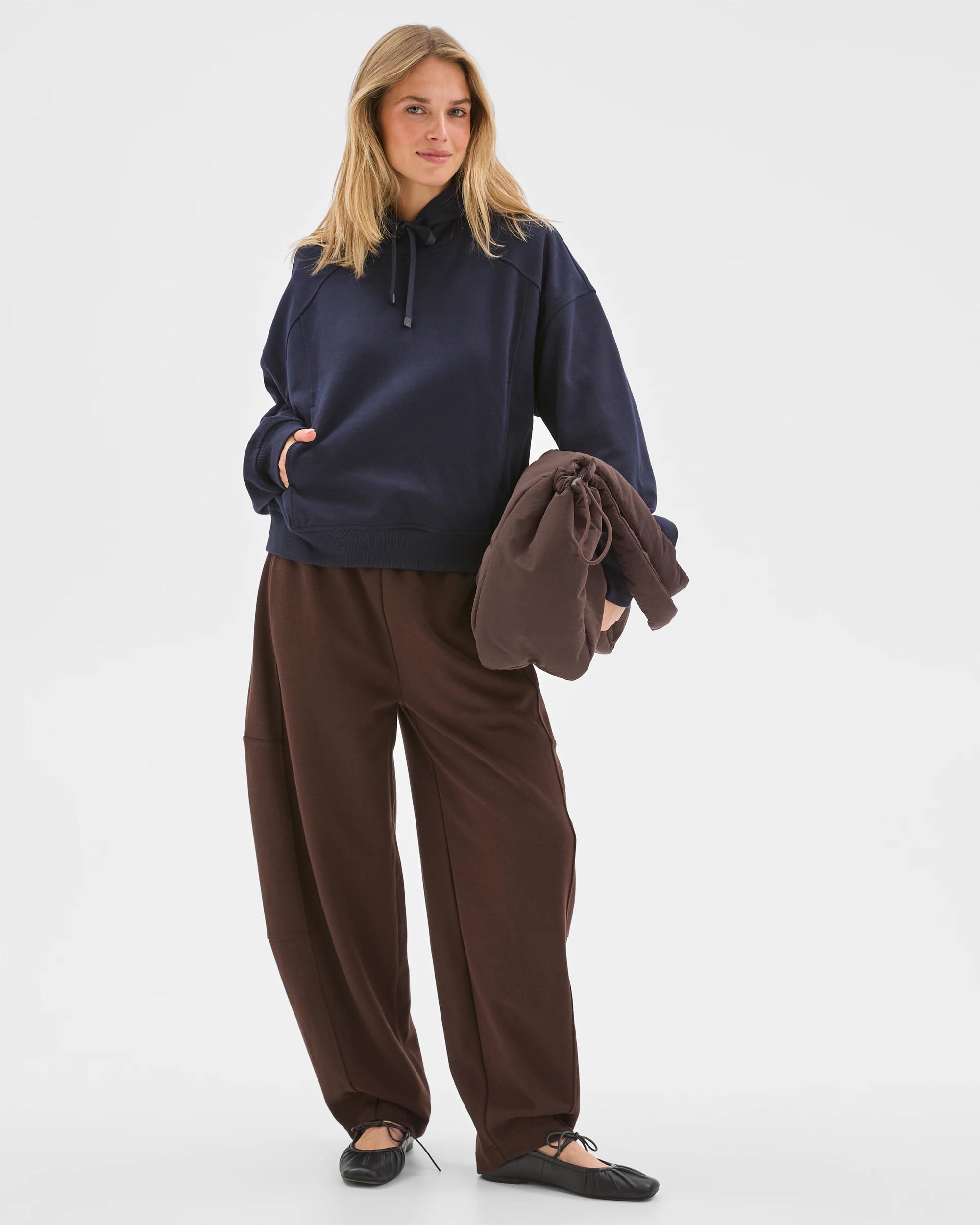 1 Lily Loves Panelled Hoodie DEEP NAVY, 1 of 7