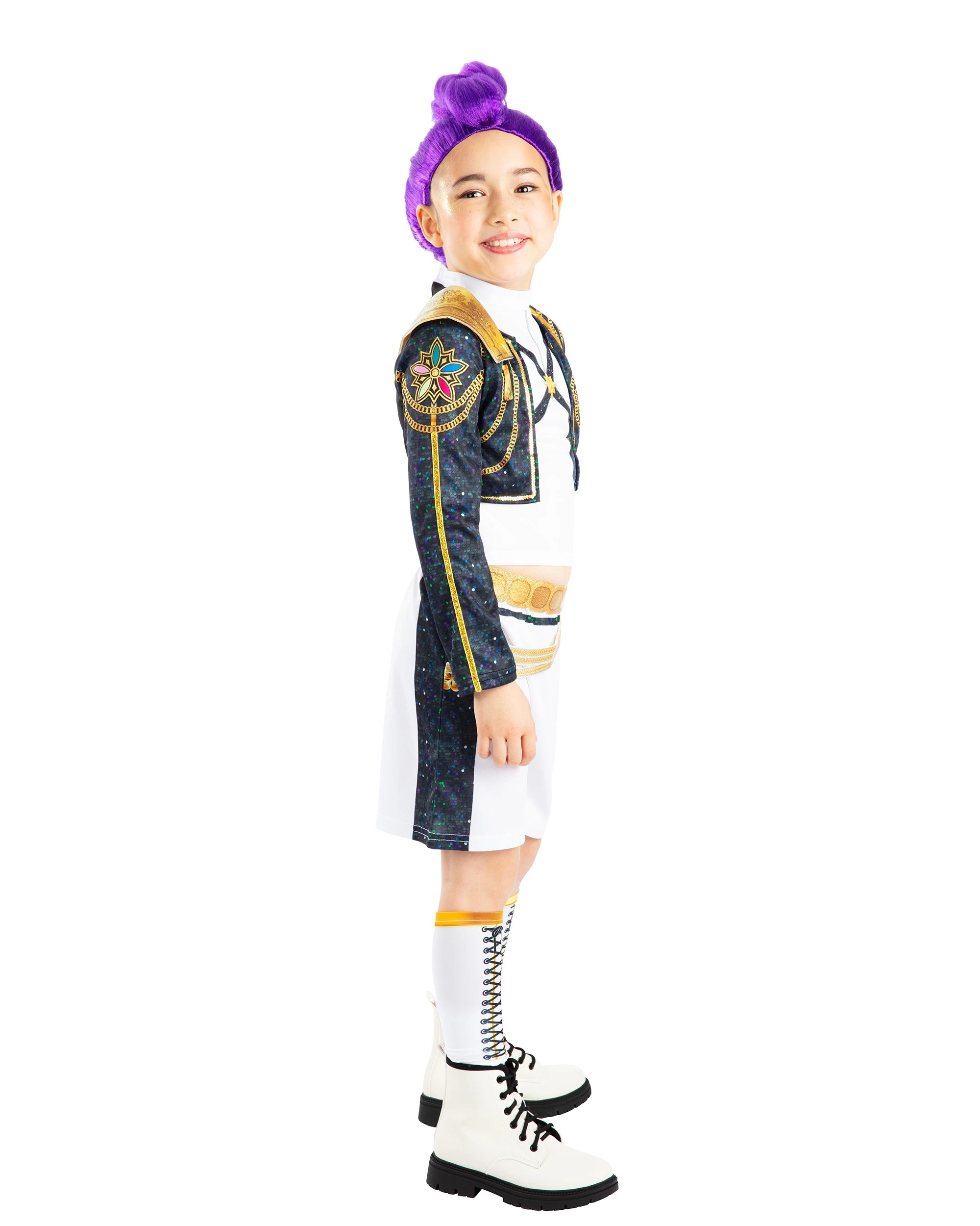 2 KPop Demon Hunters RUMI Deluxe Kids Costume Size 7 - 8yrs - Gold, 2 of 8