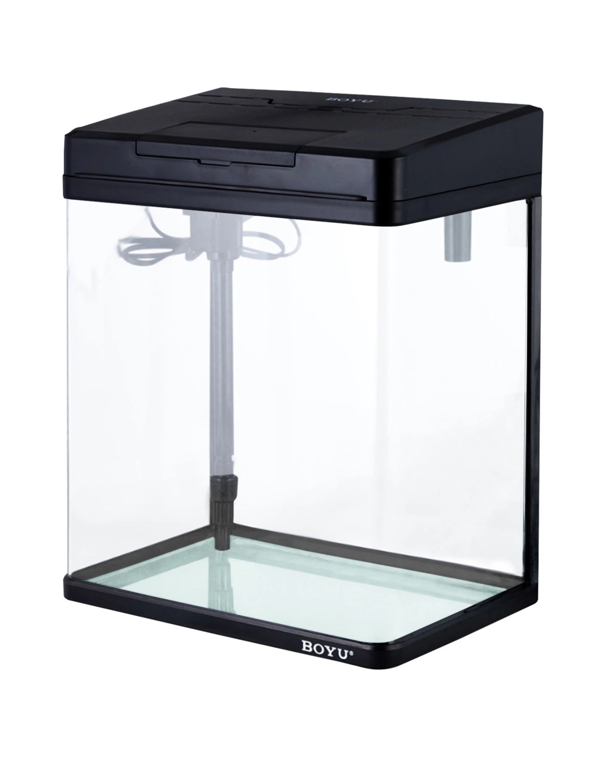 2 BOYU 21L Complete Aquarium Kit With Bio Filter System LED Kit Curved Design - Black, 2 of 4
