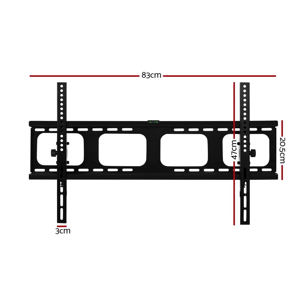 2 Artiss TV Wall Mount Bracket for 42"-90" LED LCD TVs Tilt Slim Flat Low Profile - Black, 2 of 6