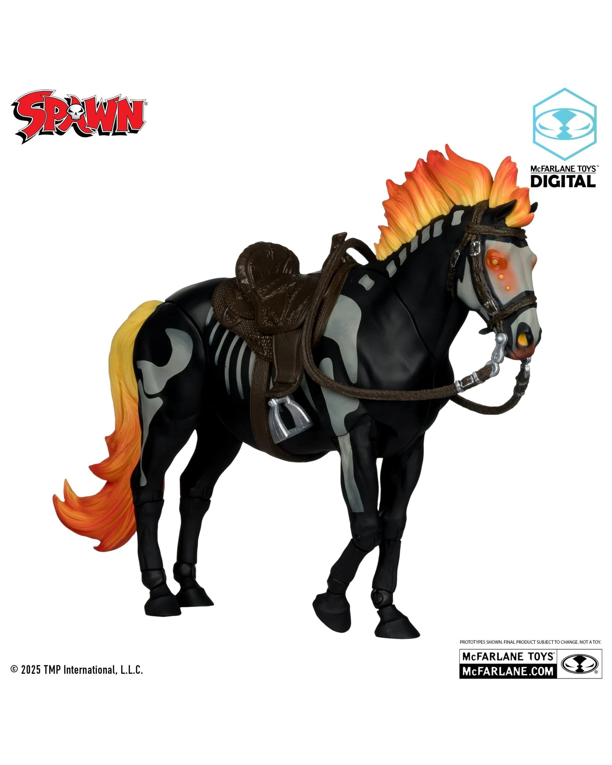7 Mcfarlane Digital Gold Label Spawn the Dark Ages Bloodaxe with Horse 7 inch Figure 2 Pack with Digital Collectable, 7 of 10