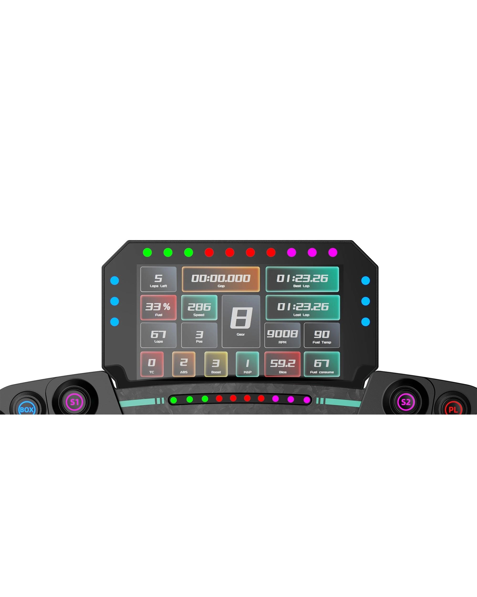 4 Moza Racing CM2 Racing Dash - Black, 4 of 8