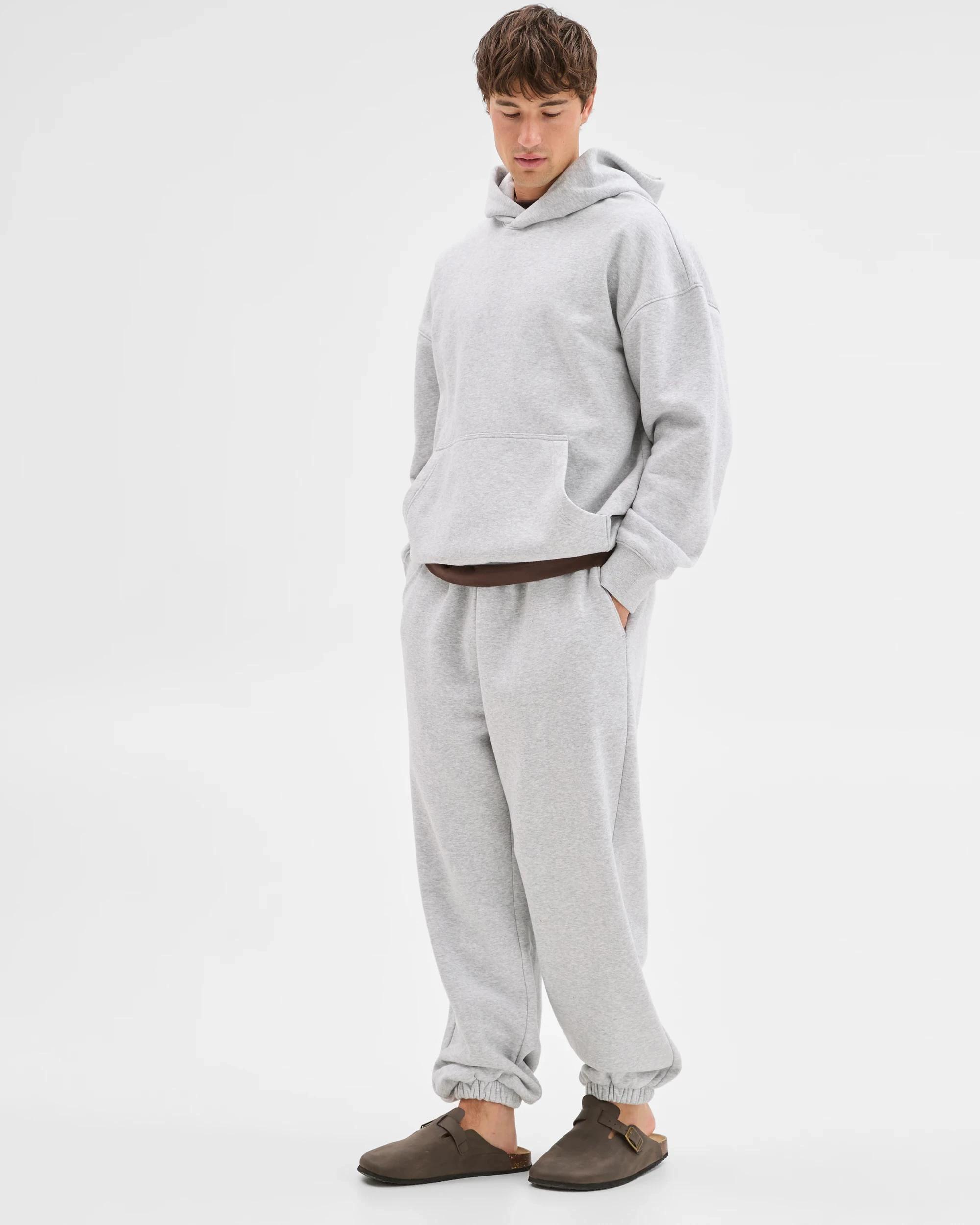 2 Commons Australian Cotton Blend Heavyweight Cuffed Trackpants GREY MARLE, 2 of 7