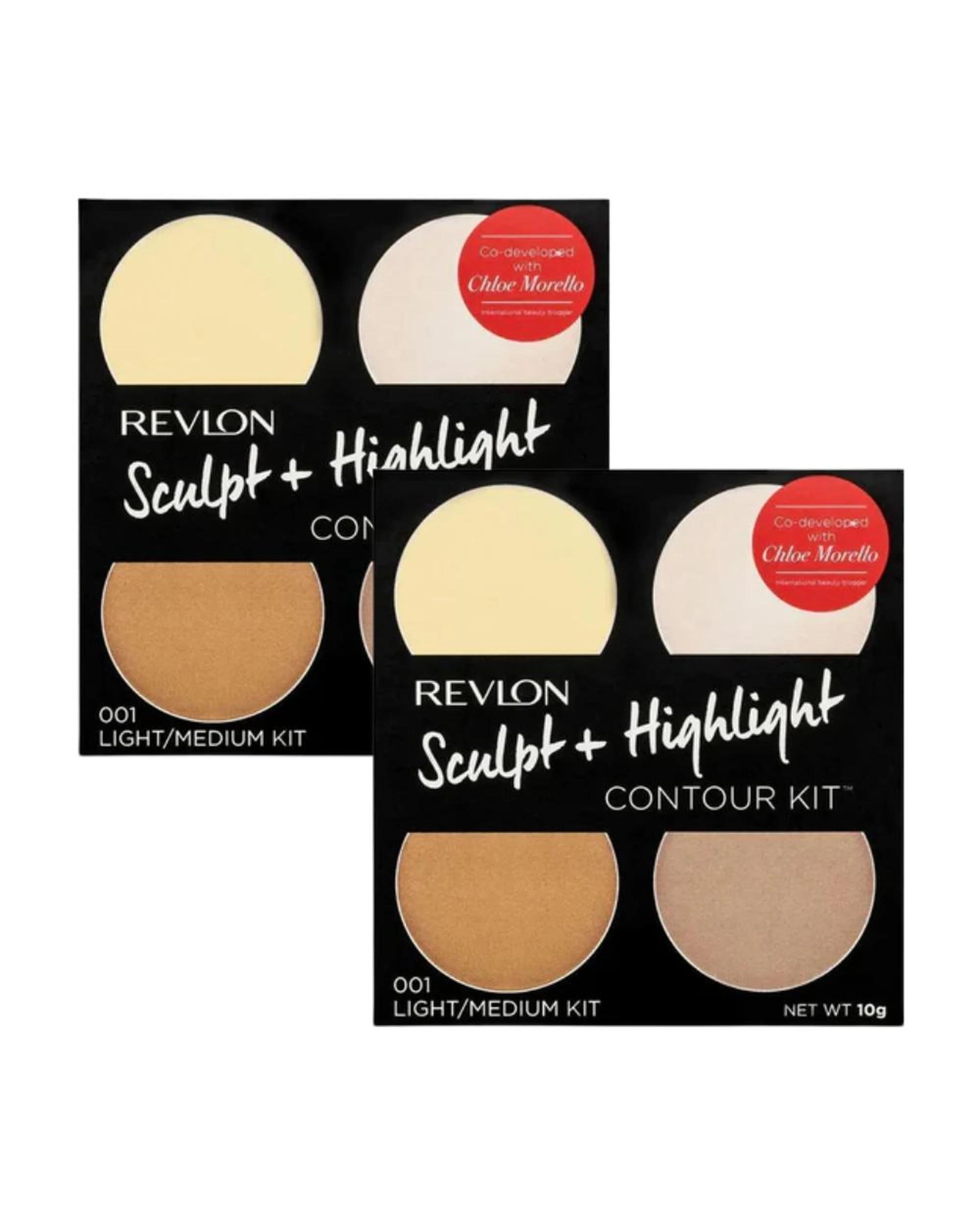 1 2 x Revlon Sculpt + Highlight Contour Kit 10g - 001 Light/Medium - Beige, 1 of 3