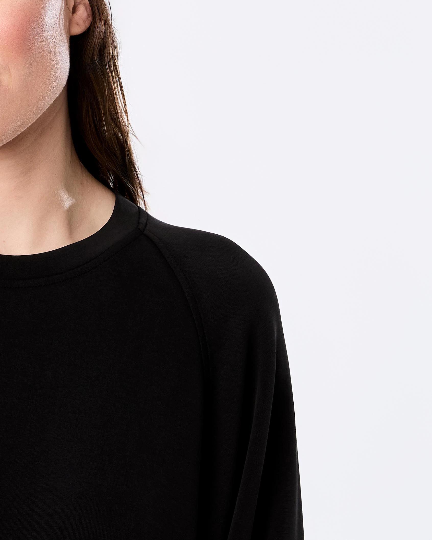 5 Active Womens Soft Modal Relaxed Long Sleeve Top Black, 5 of 6