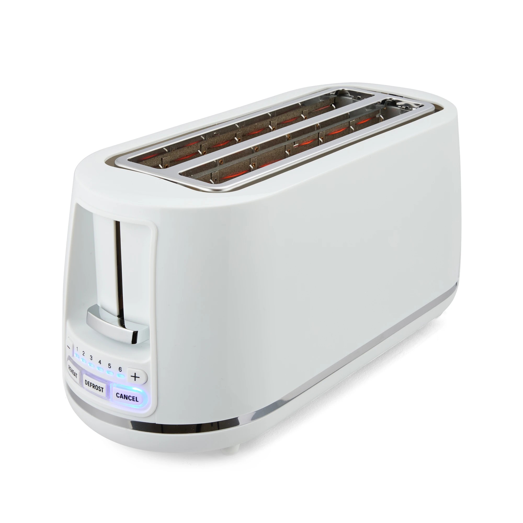 3 4 Slice Long Slot Toaster - White, 3 of 8