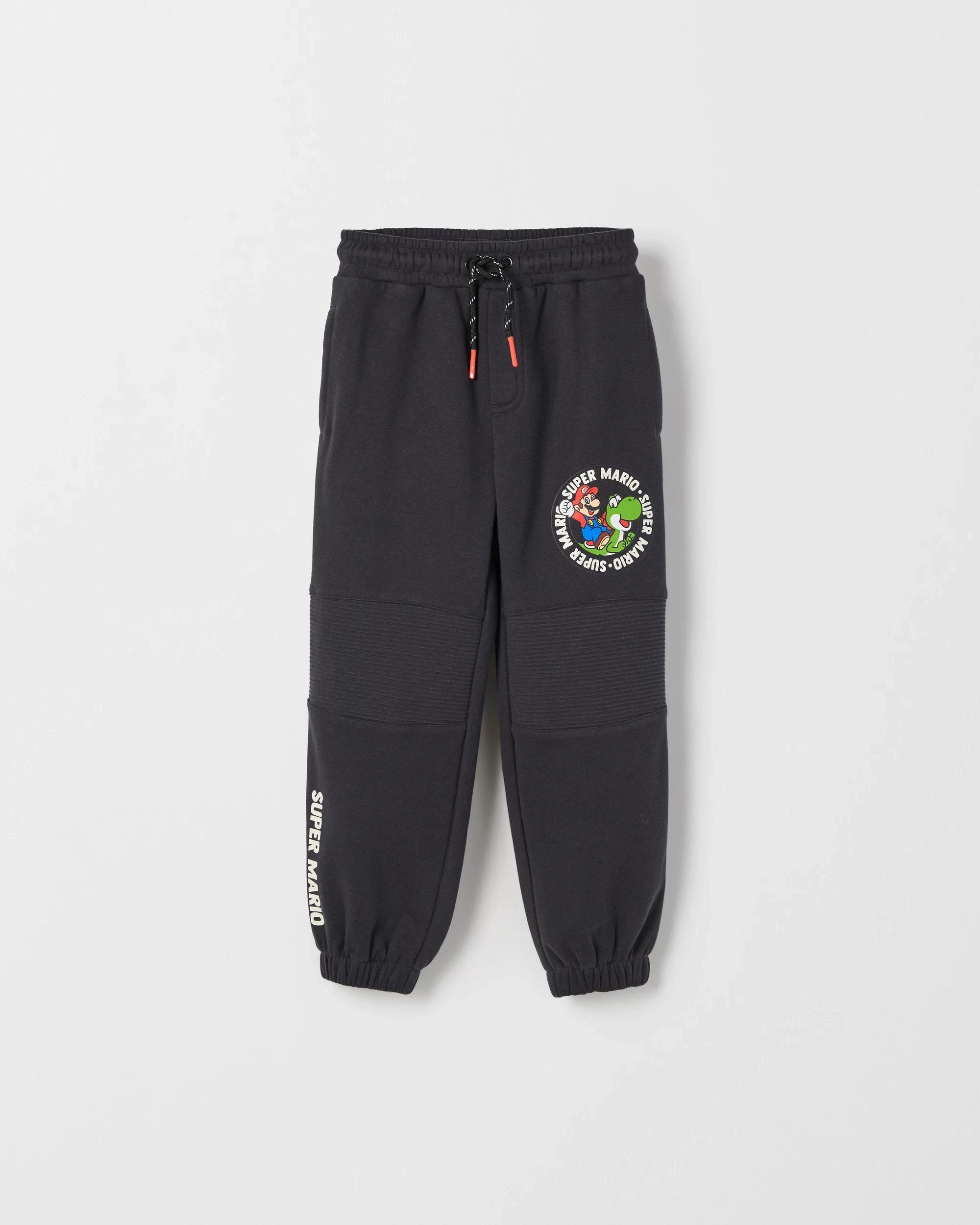 6 Super Mario Australian Cotton Blend Trackpants CHARCOAL, 6 of 6