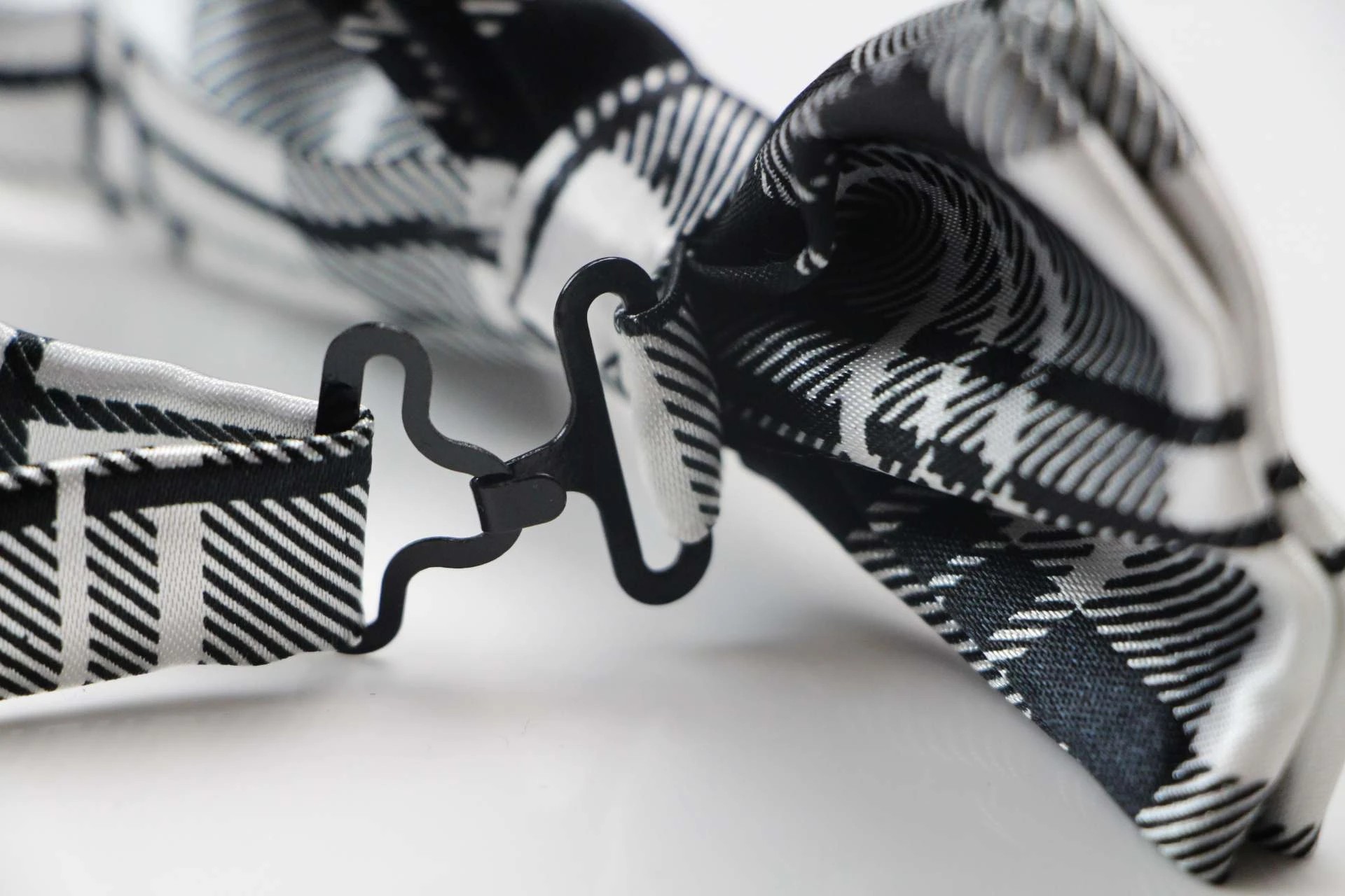3 Zasel Mens Black & White Tarten Plaid Patterned Bow Tie - Multi, 3 of 5