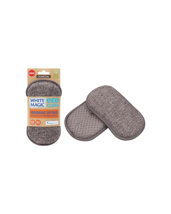 White Magic Double-Sided Dish Washing Reusable Scrubbing Pad - Grey