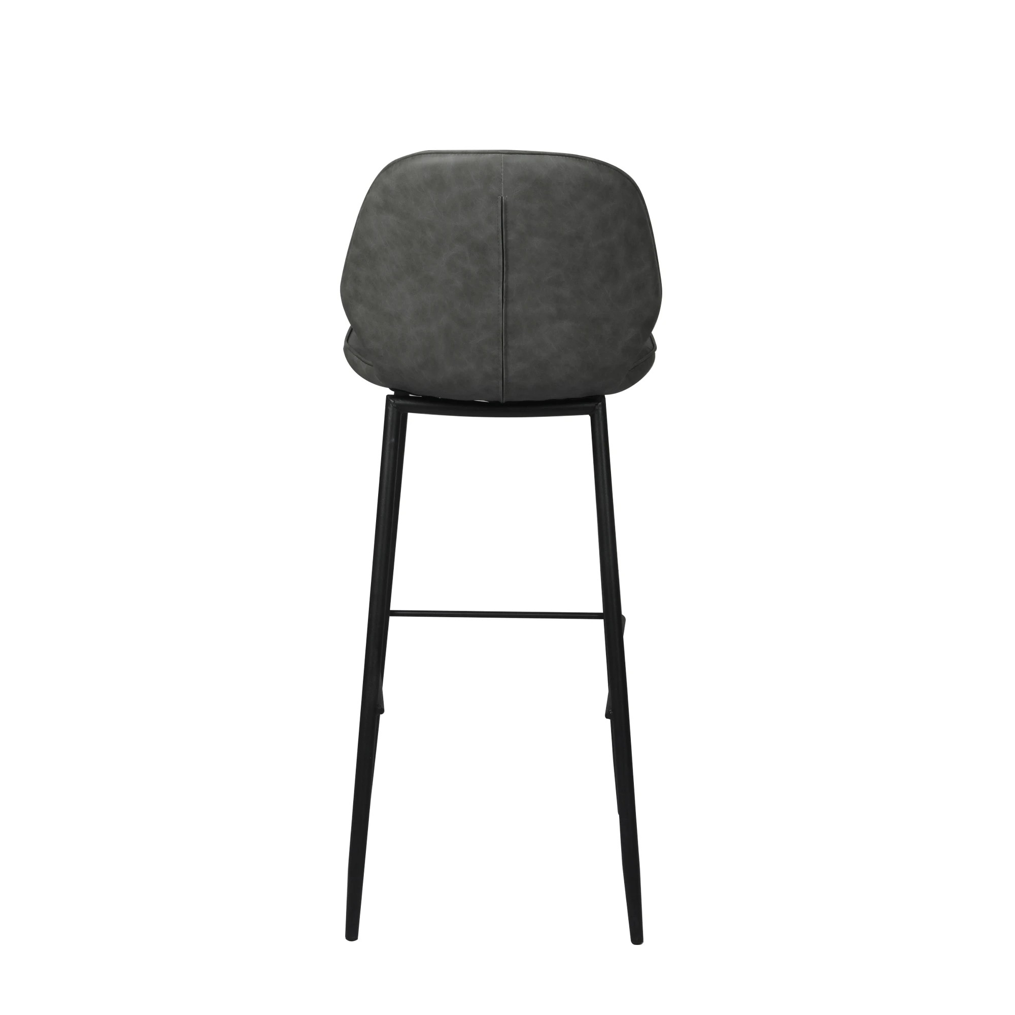 4 Levede 2x Charcoal Leatherbar Stool, 4 of 6