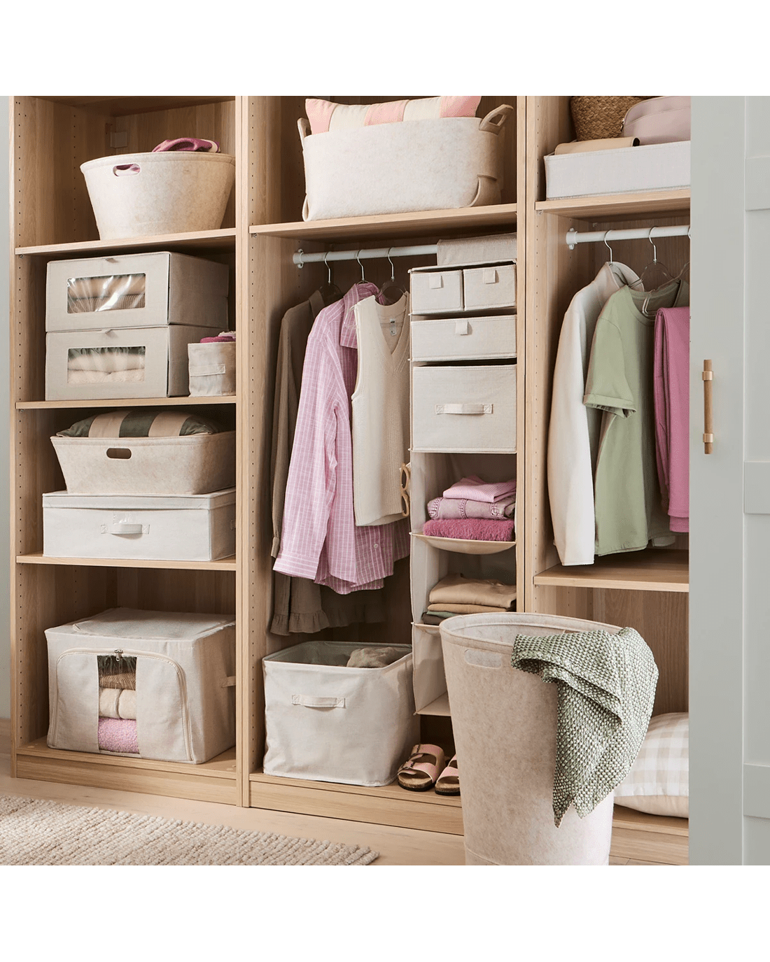 9 Linen Look Clothing Storage Box - Beige, 9 of 9