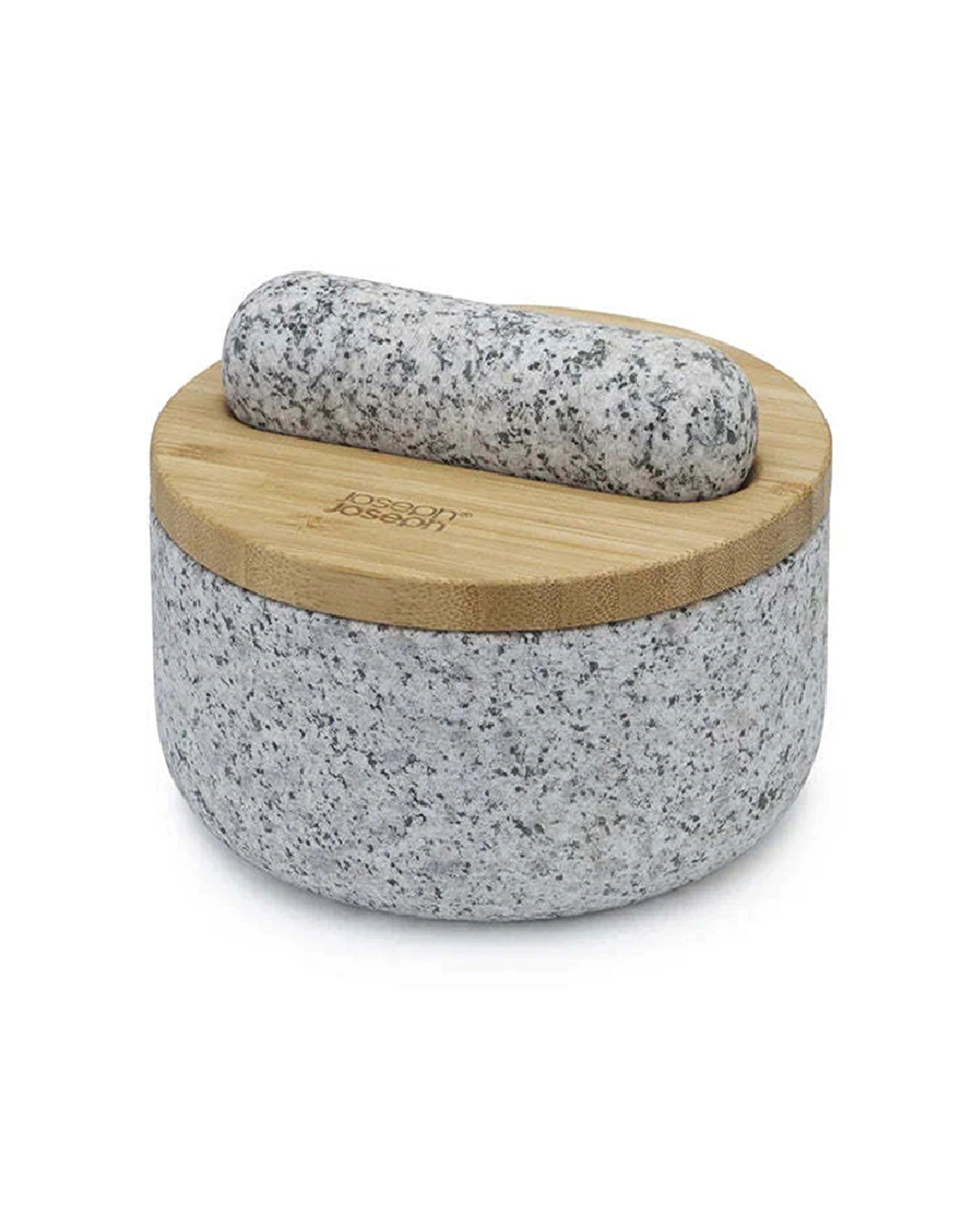 1 Joseph Joseph Dash Pestle & Mortar With Bamboo Cover Lid Kitchen Tool - Natural, 1 of 4