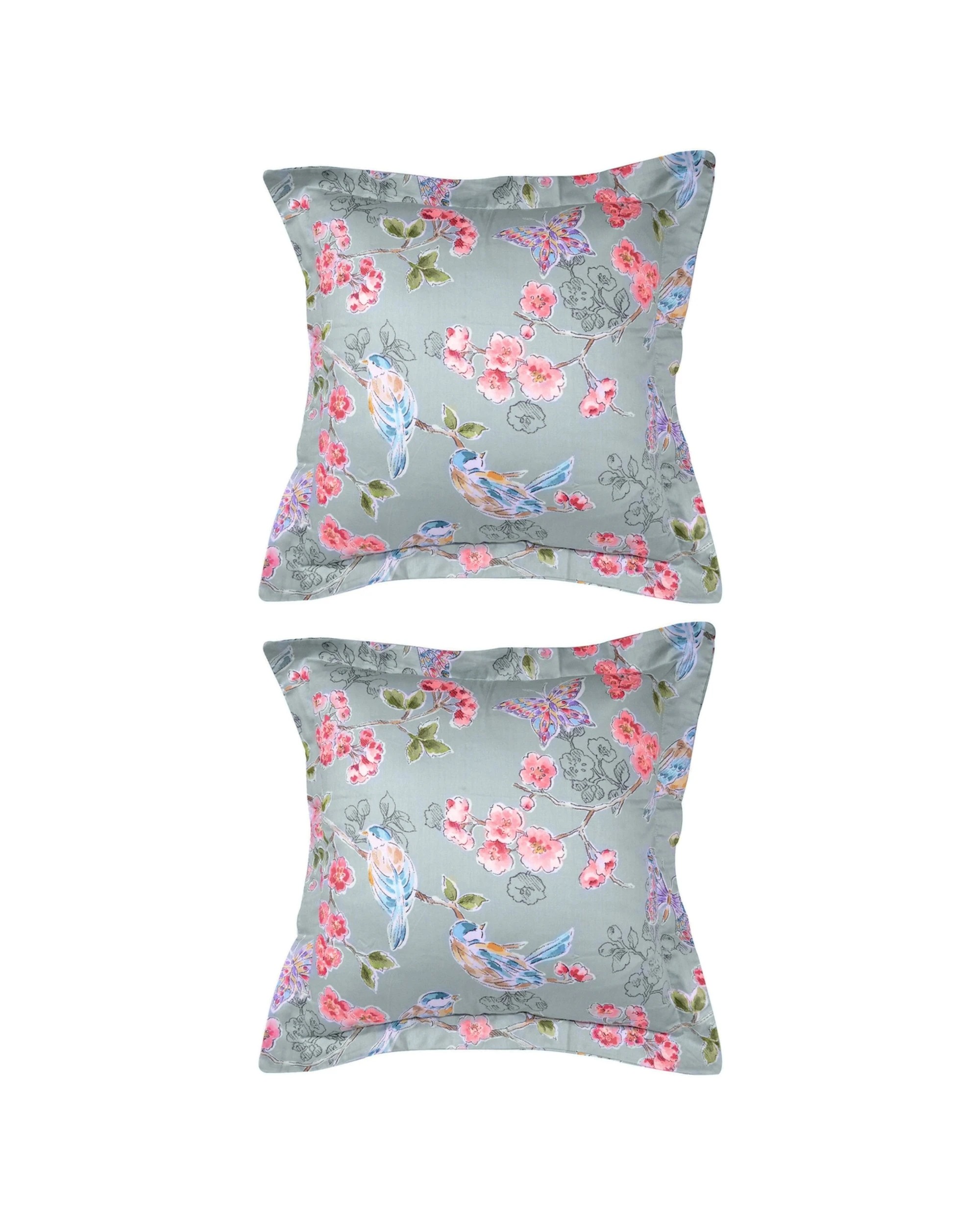 1 Cotton More 2pc 100% Cotton 500TC Sateen Cushion Cover Set 45x45cm A - Pattern, 1 of 3