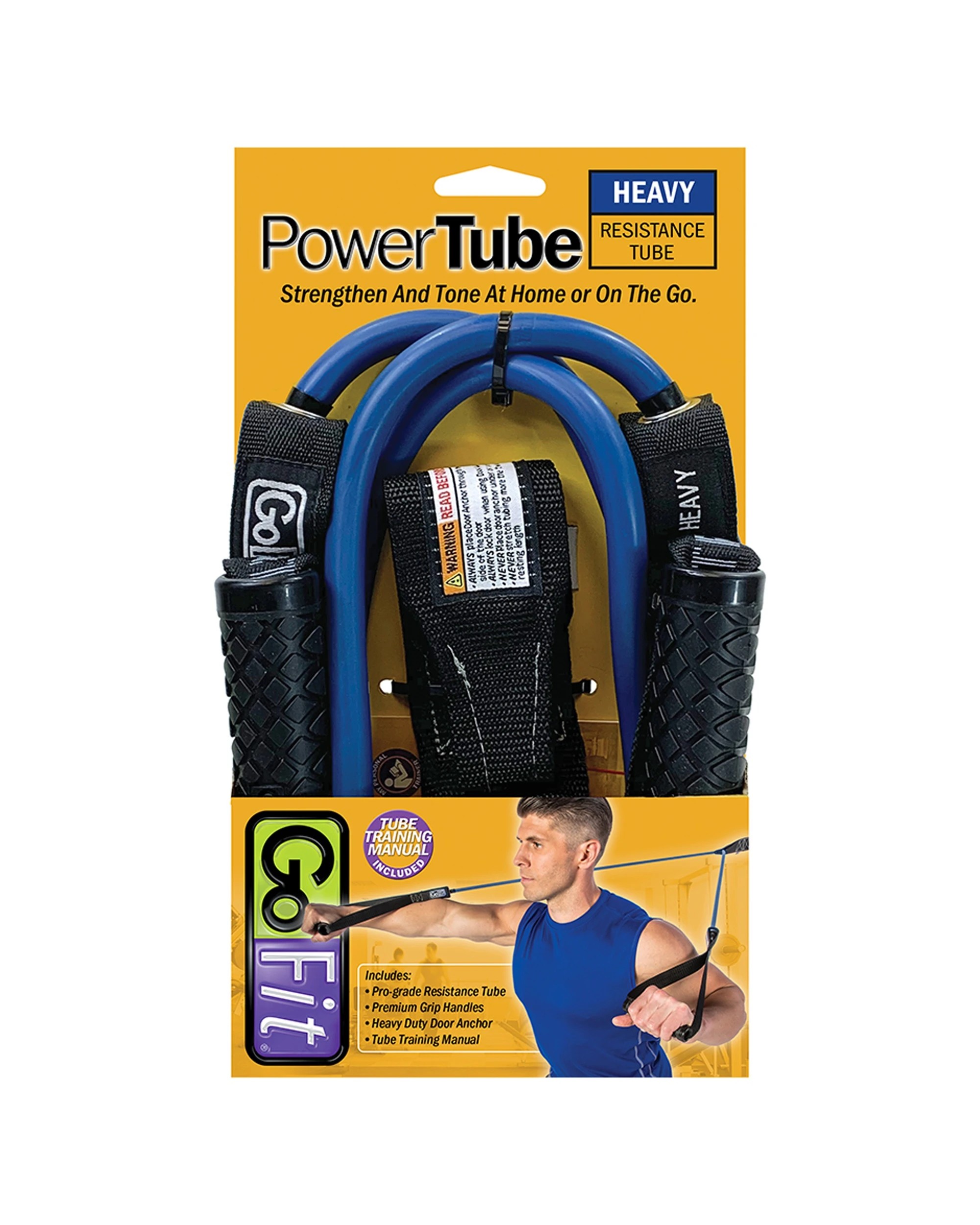 2 GoFit Gym Active 40lbs Resistance Training Heavy Power Tube Door Anchor - Black, 2 of 4